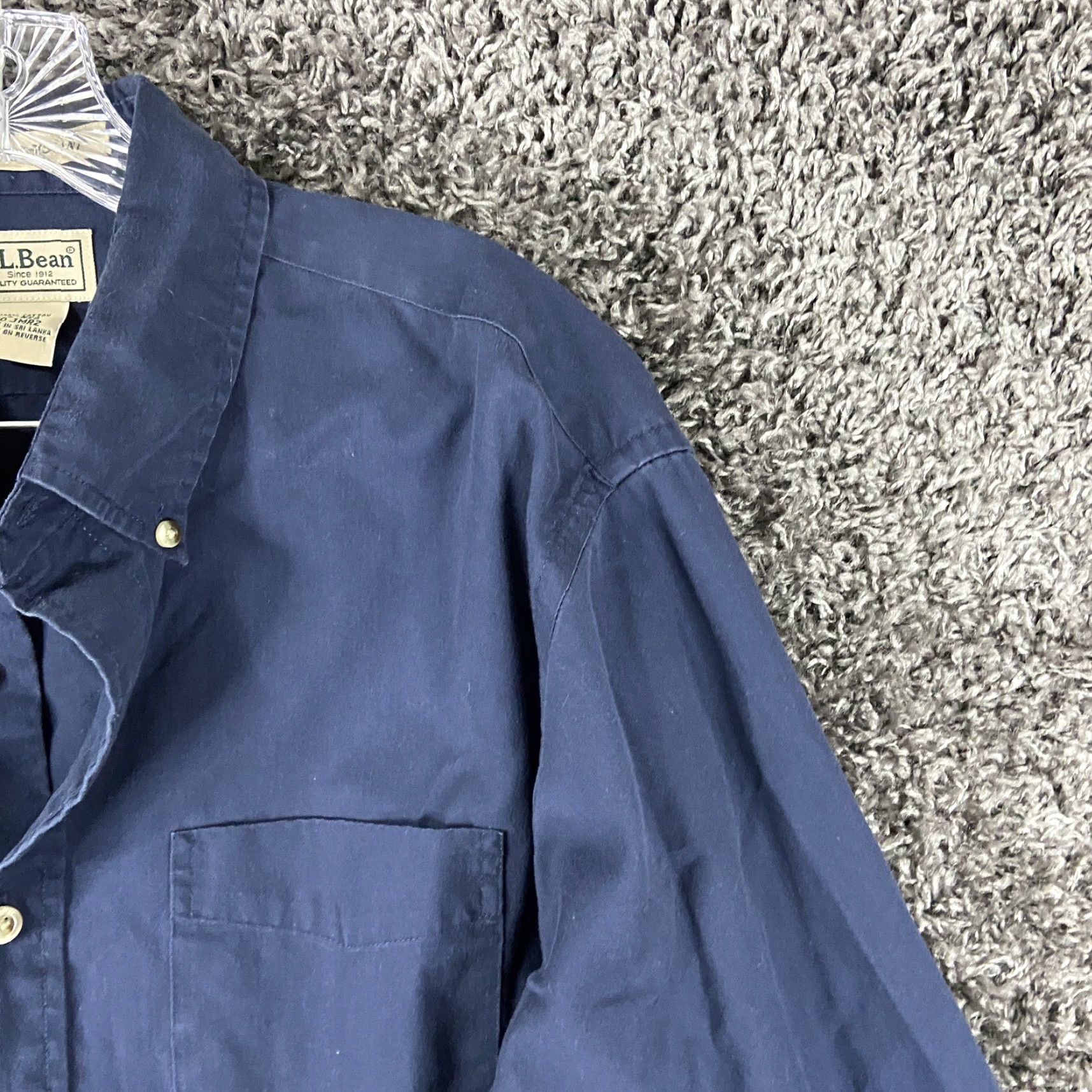 Vintage VINTAGE L.L. Bean Button-Up Shirt Men L Long Sleeve Blue Adult Large Mens Size US L / EU 52-54 / 3 - 4 Thumbnail