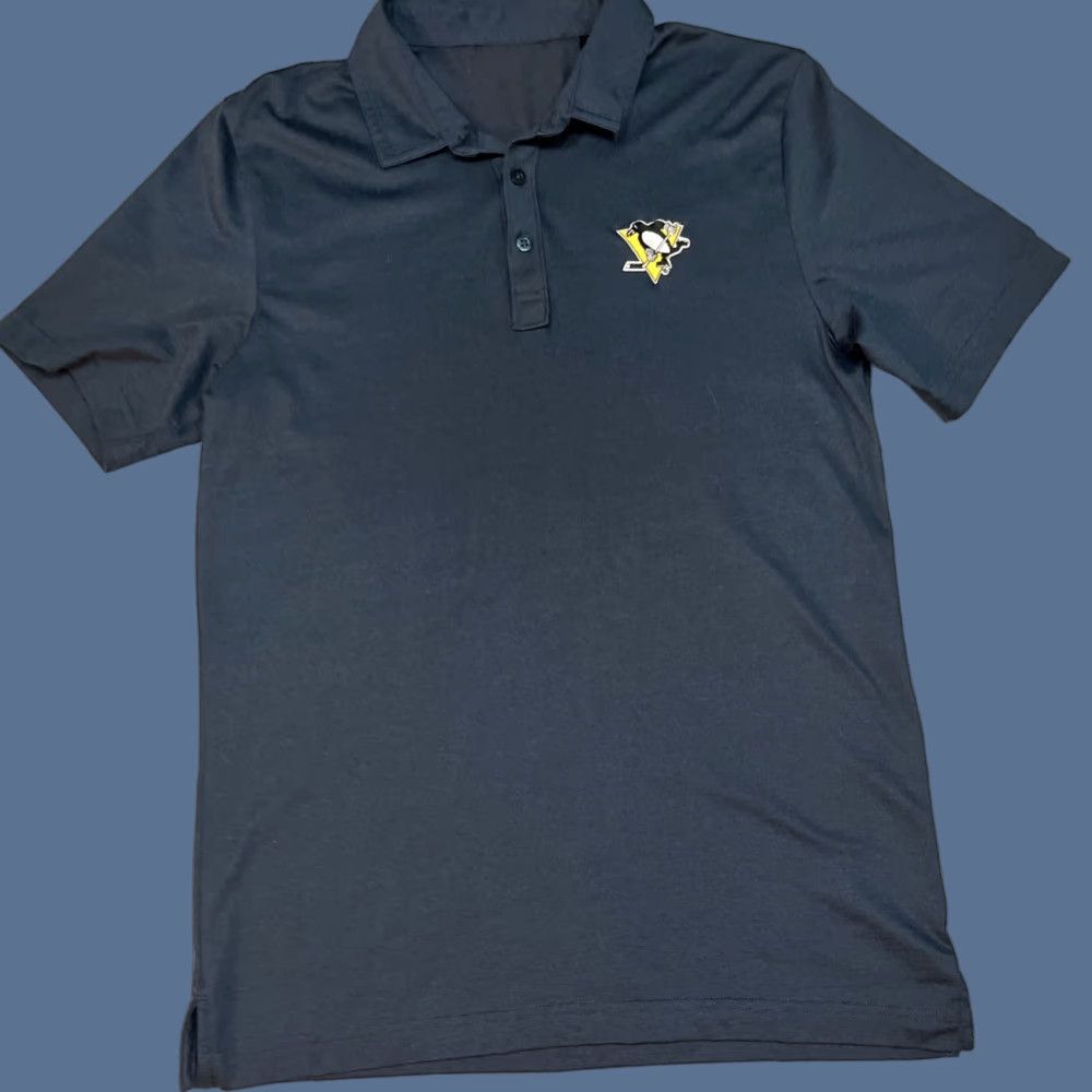 TravisMathew Travis Mathew Polo Shirt Mens M Blue Short Sleeve NHL Pittsburgh Penguins Logo Shirt Size US M / EU 48-50 / 2 - 1 Thumbnail