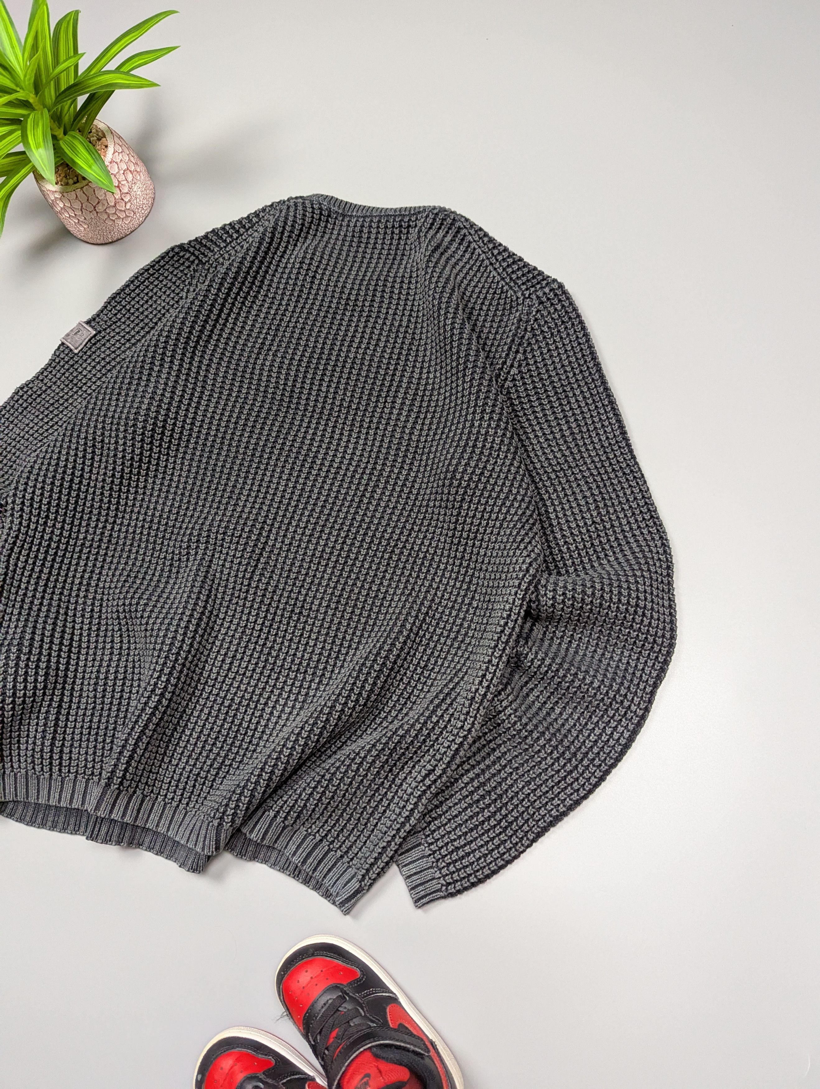 Joop! Joop! VTG Chunky Knit Sweater M Distressed Gray Size US M / EU 48-50 / 2 - 7 Thumbnail