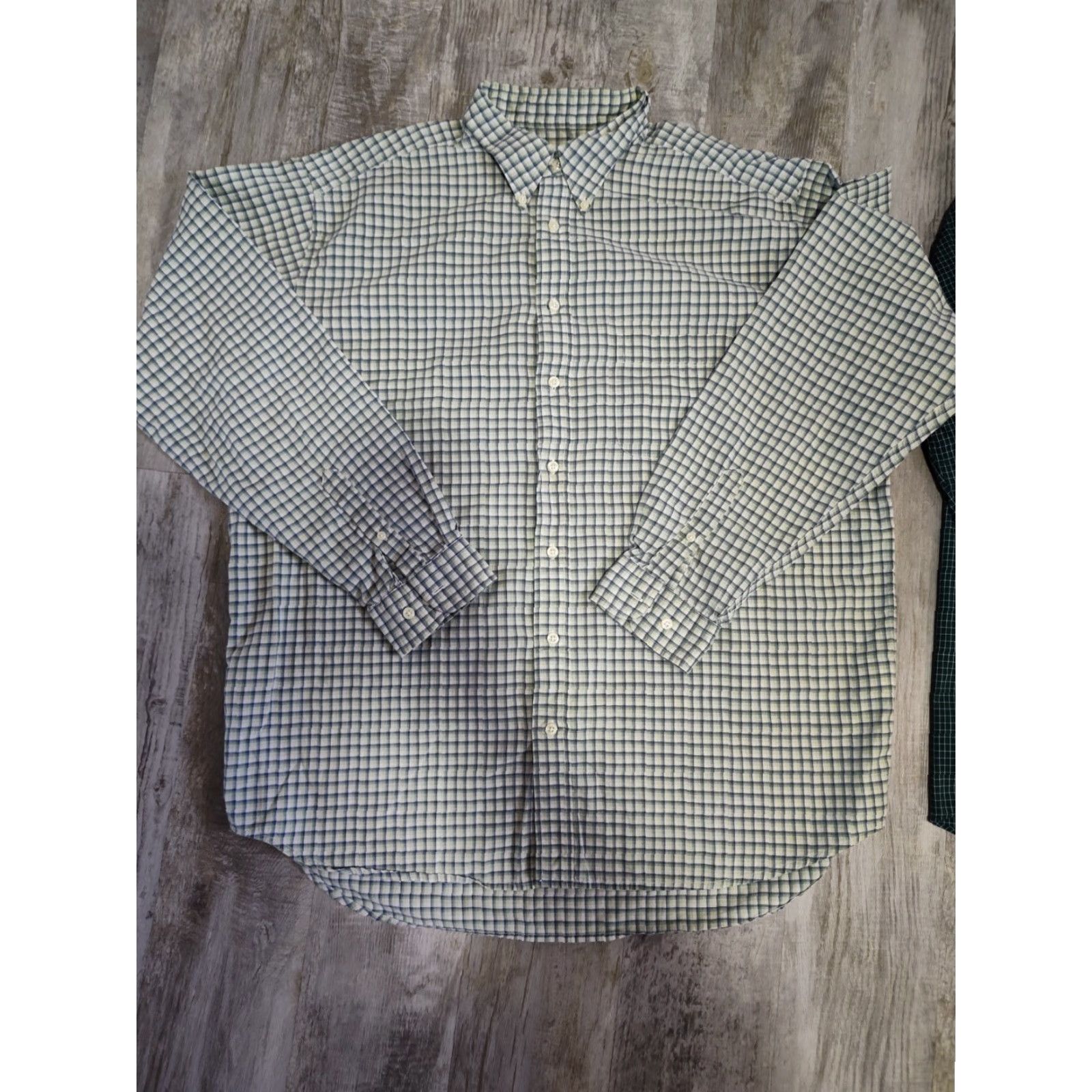 Vintage LL Bean Button-Down Shirt | Mens XL Tall | Green Plaid Flannel | 100% Cotton | Long Sleeve Size US XL / EU 56 / 4 - 4 Thumbnail