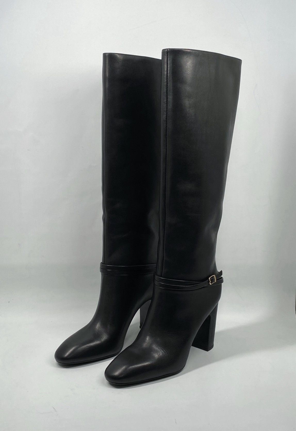 Loeffler Randall Loeffler Randall Solana Leather Buckle Knee Boots size 8.5 Size US 8.5 / IT 38.5 - 4 Thumbnail