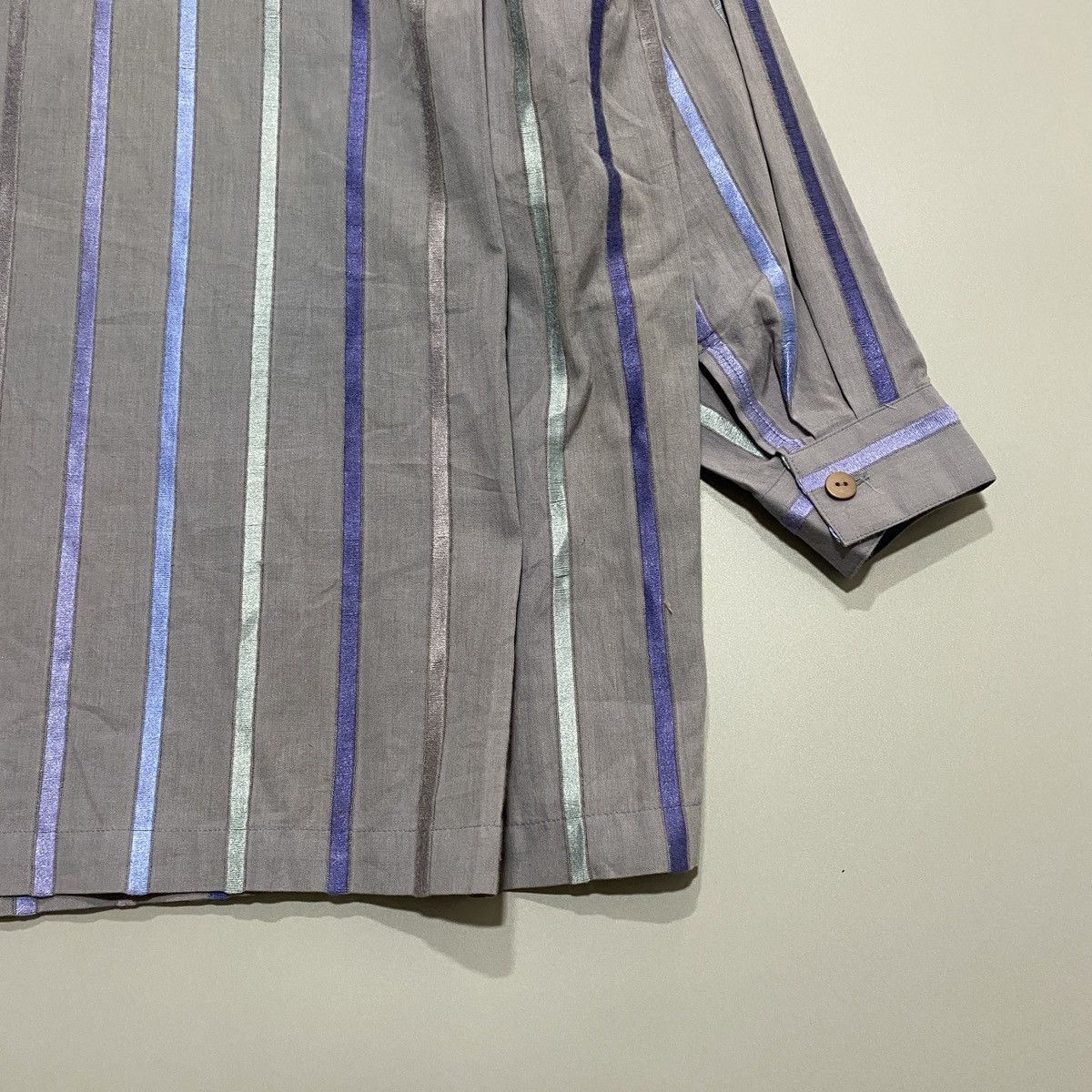 Issey Miyake 90s Issey Miyake Pleated Side Button Shirt Size US M / EU 48-50 / 2 - 14 Thumbnail