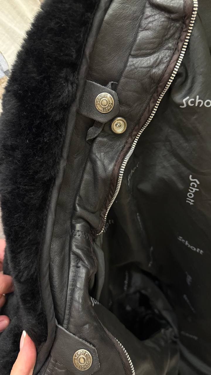 Schott Schott 684sm Flight Bomber Jacket Leather Aviator Sz 46 Size US XL / EU 56 / 4 - 4 Thumbnail