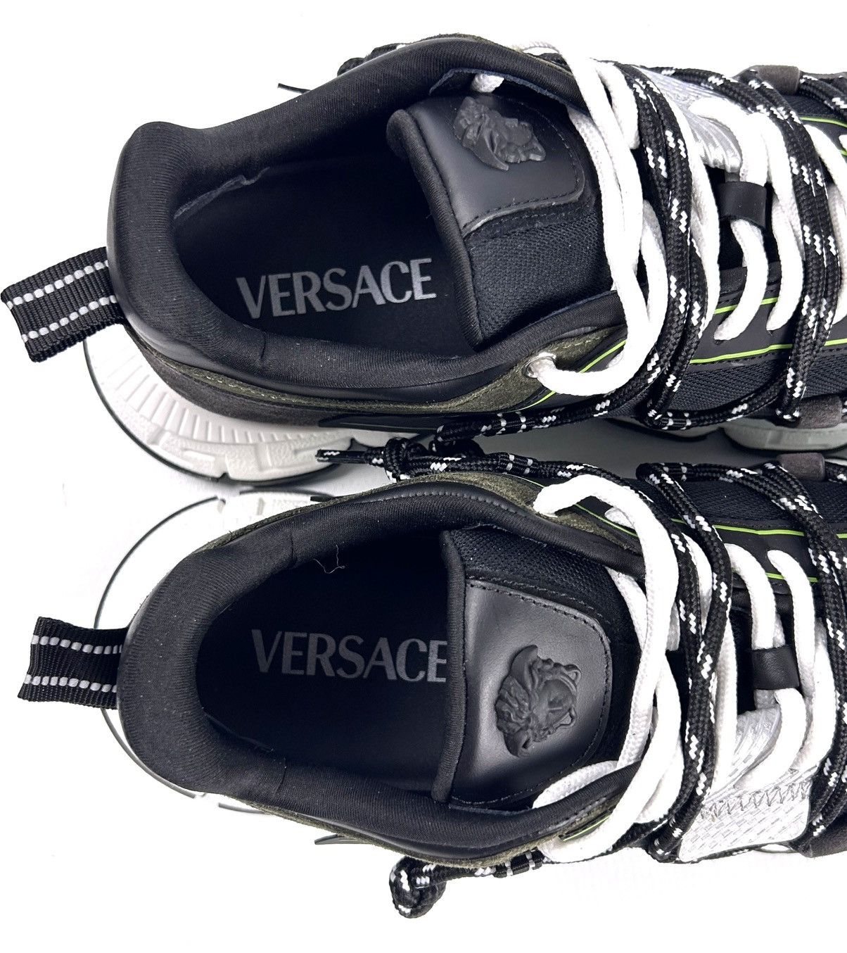 Versace Versace Trigreca Sneakers EU44/US11 Black Olive Green Italy Size US 11 / EU 44 - 5 Thumbnail
