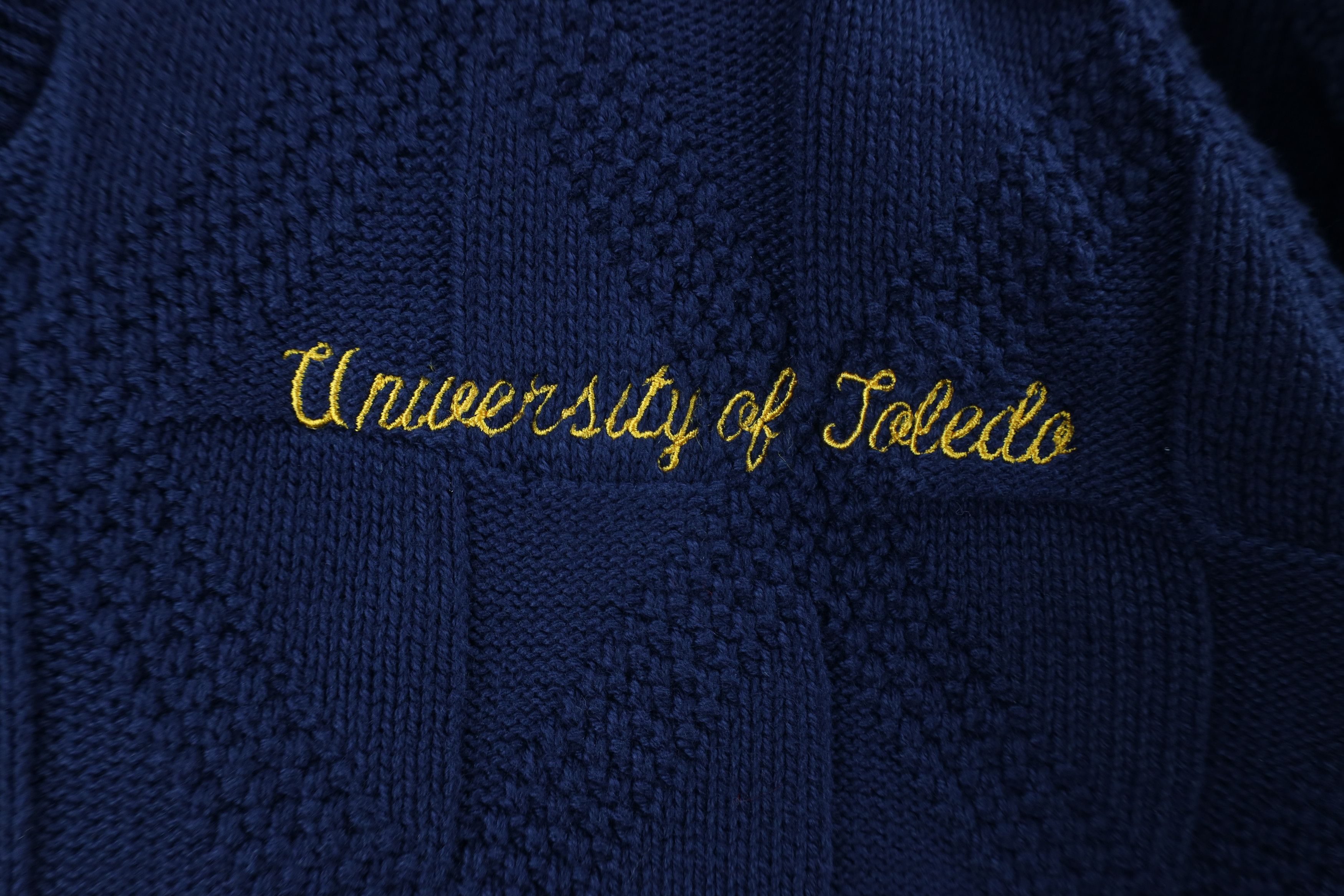 Vintage Vintage 90s Spell Out University of Toledo Knit Sweater USA Size US M / EU 48-50 / 2 - 4 Thumbnail