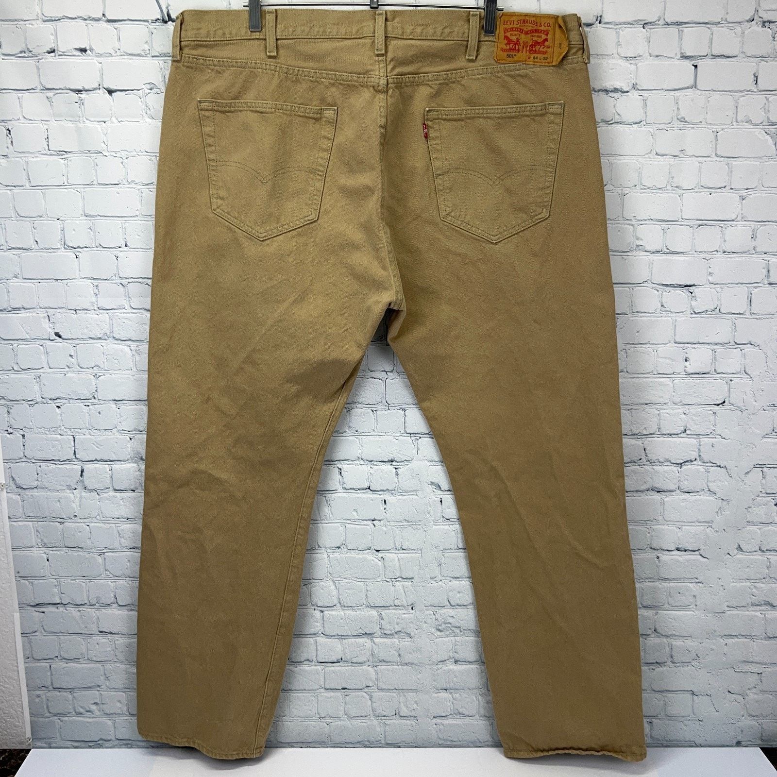 Levi's Levis 501 Button Fly Jeans Straight Fit 5 Pockets Tan 44x32 Size US 44 / EU 60 - 3 Thumbnail
