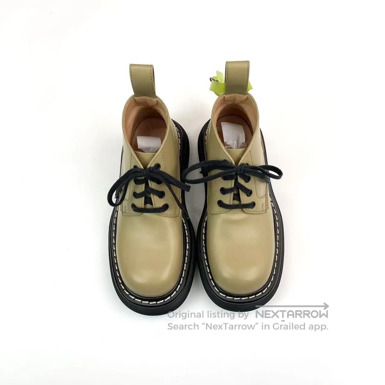 Bottega Veneta Bottega Veneta Avocado-colored Martin boots| Size US 5.5 / IT 35.5 - 2 Thumbnail
