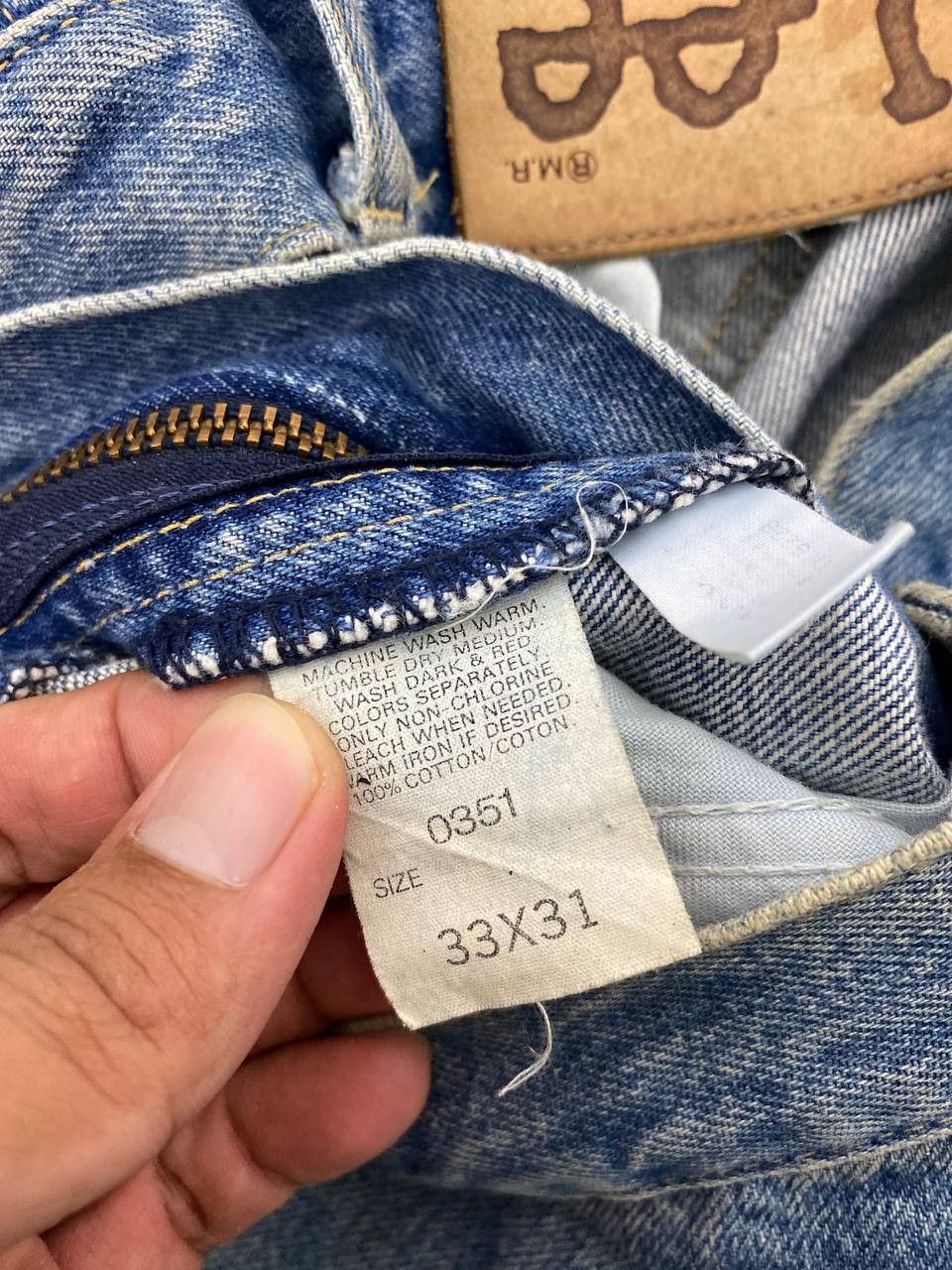 Lee vintage lee rider lightwash denim Size US 33 - 12 Thumbnail