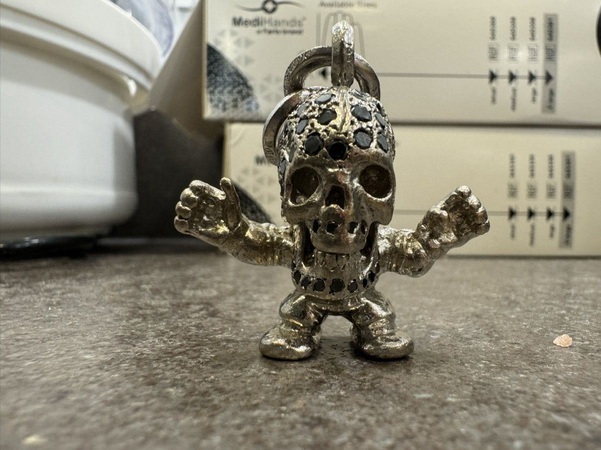 image of Chrome Hearts Foti Harris/ White Gold With Black Diamonds, Men's