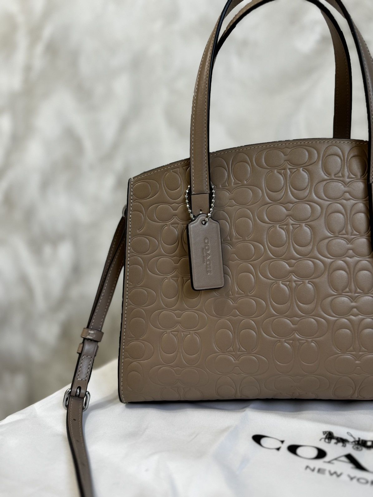 Coach Coach Charlie Leather Bag 28 Khaki Brown Size ONE SIZE - 2 Thumbnail