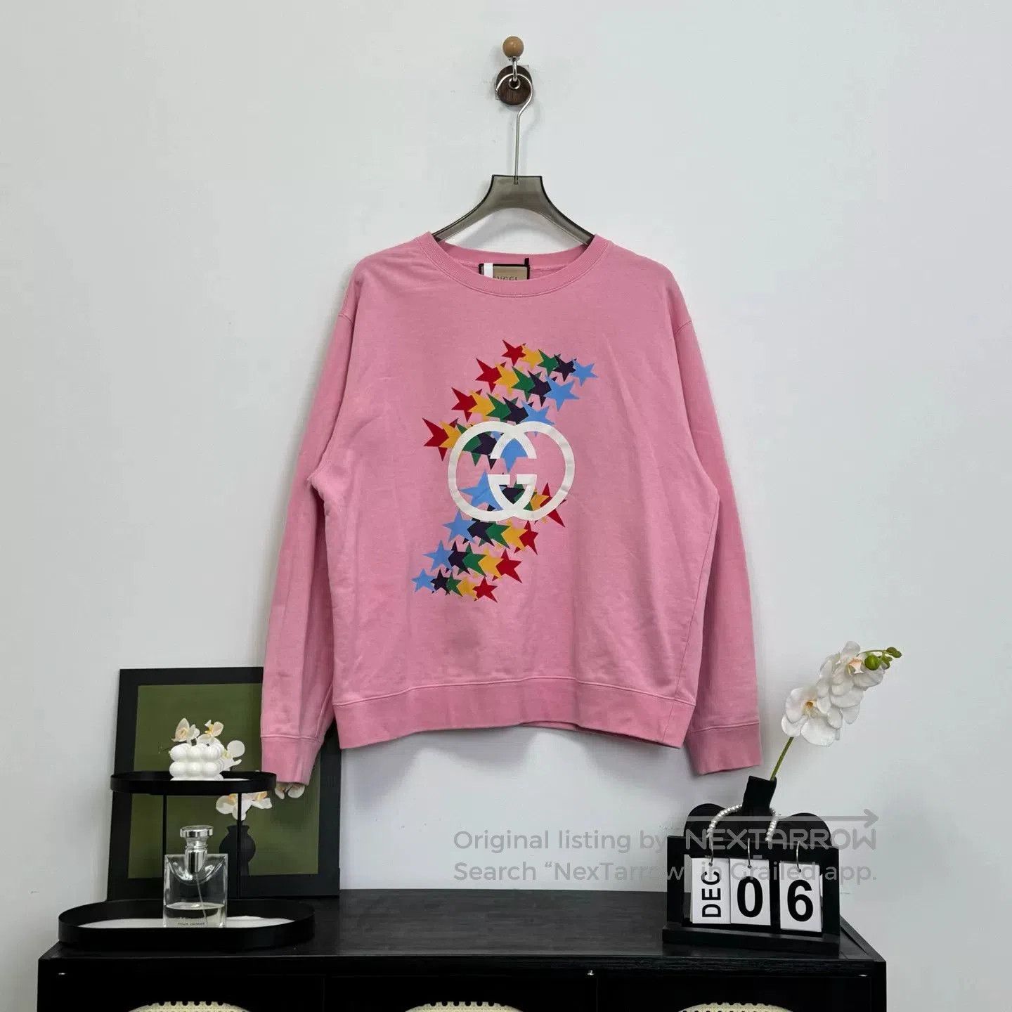 Gucci Gucci Pink Star Print Sweatshirt L Size. Size L / US 10 / IT 46 - 1 Thumbnail