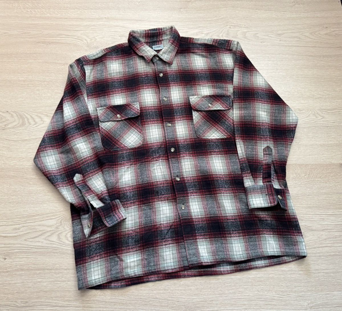 Vintage Vintage 90’s Sunry Japanese Flannel Shirt Size US XL / EU 56 / 4 - 1 Thumbnail