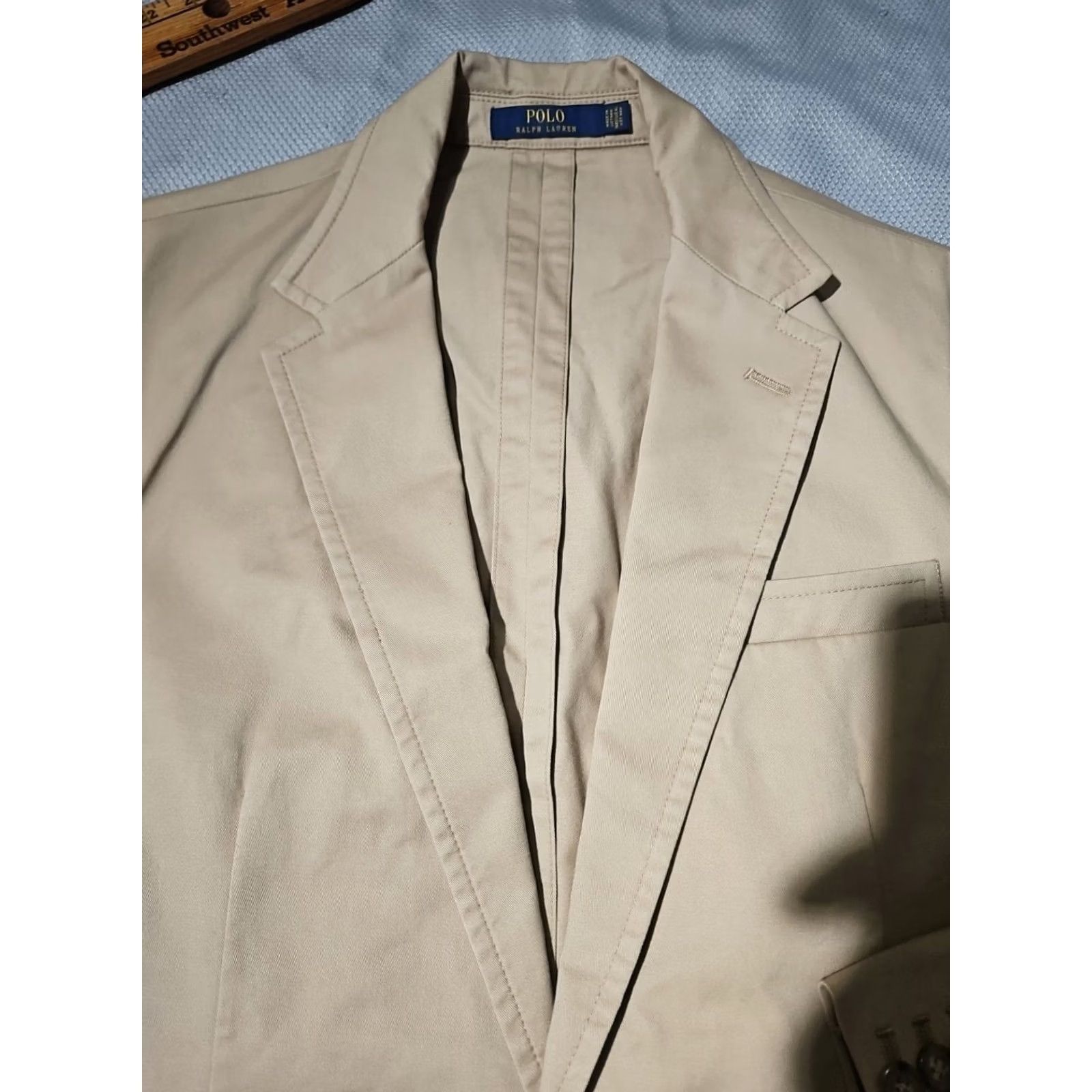 Ralph Lauren VINTAGE Polo Ralph Lauren Jacket Mens XL Beige Cotton Chino Blazer Unstructured Preppy Size US XL / EU 56 / 4 - 4 Thumbnail