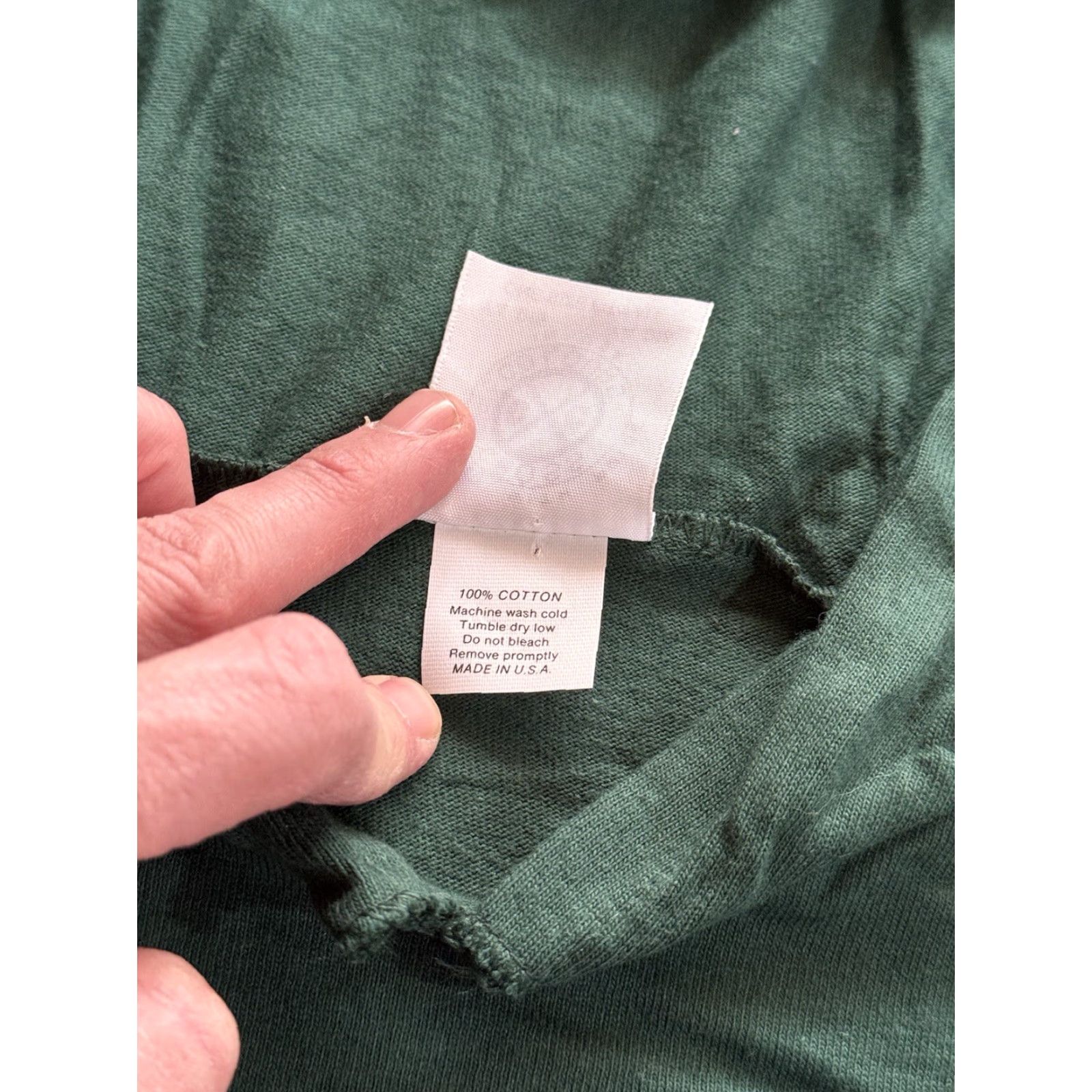 Vintage VINTAGE Cross Colours T-Shirt Hooded Shirt Men XL Green 90s Hip Hop Logo Graphic Print Short Sleeve Crew Neck Machine Washable Cotton United States Size US XL / EU 56 / 4 - 4 Thumbnail