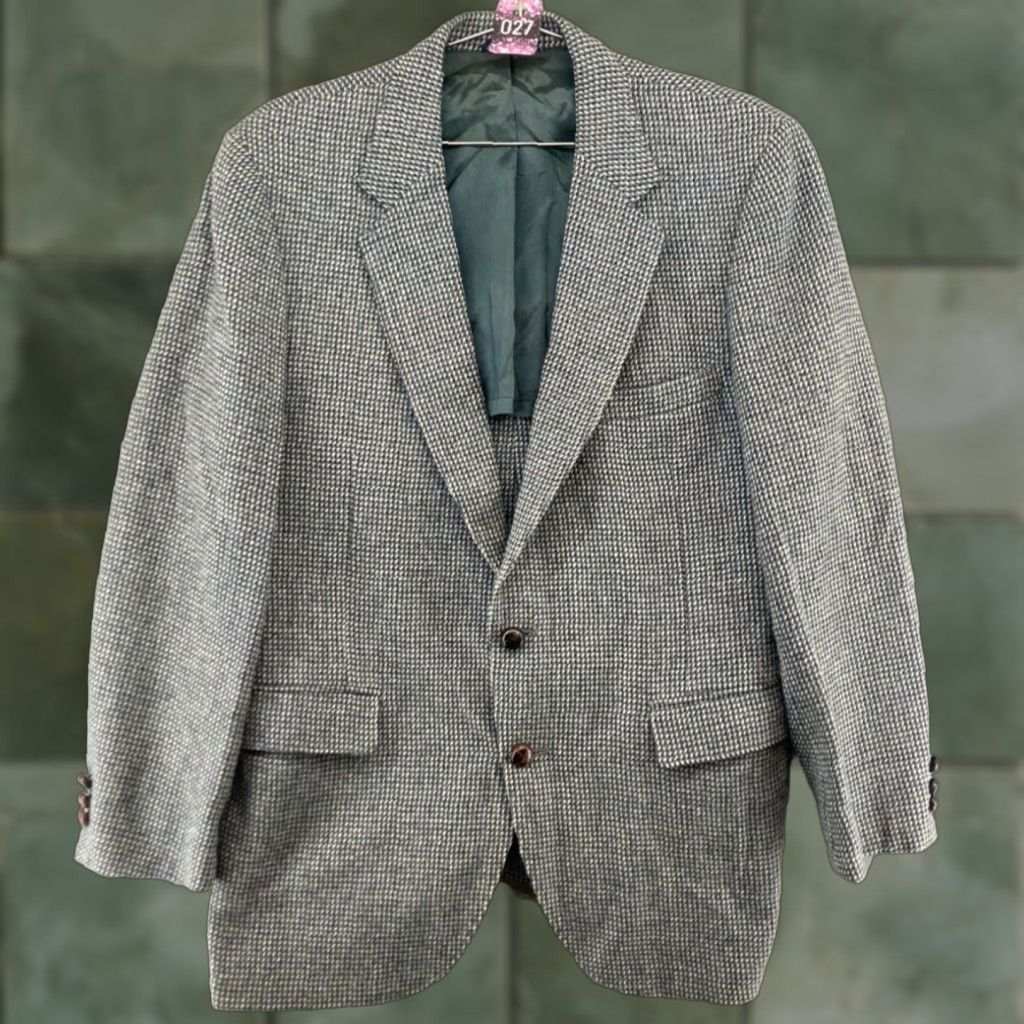Vintage VINTAGE The Wool Collection Mens Suit Jacket Gray Tweed Wool 44 Regular Size 44R - 1 Thumbnail
