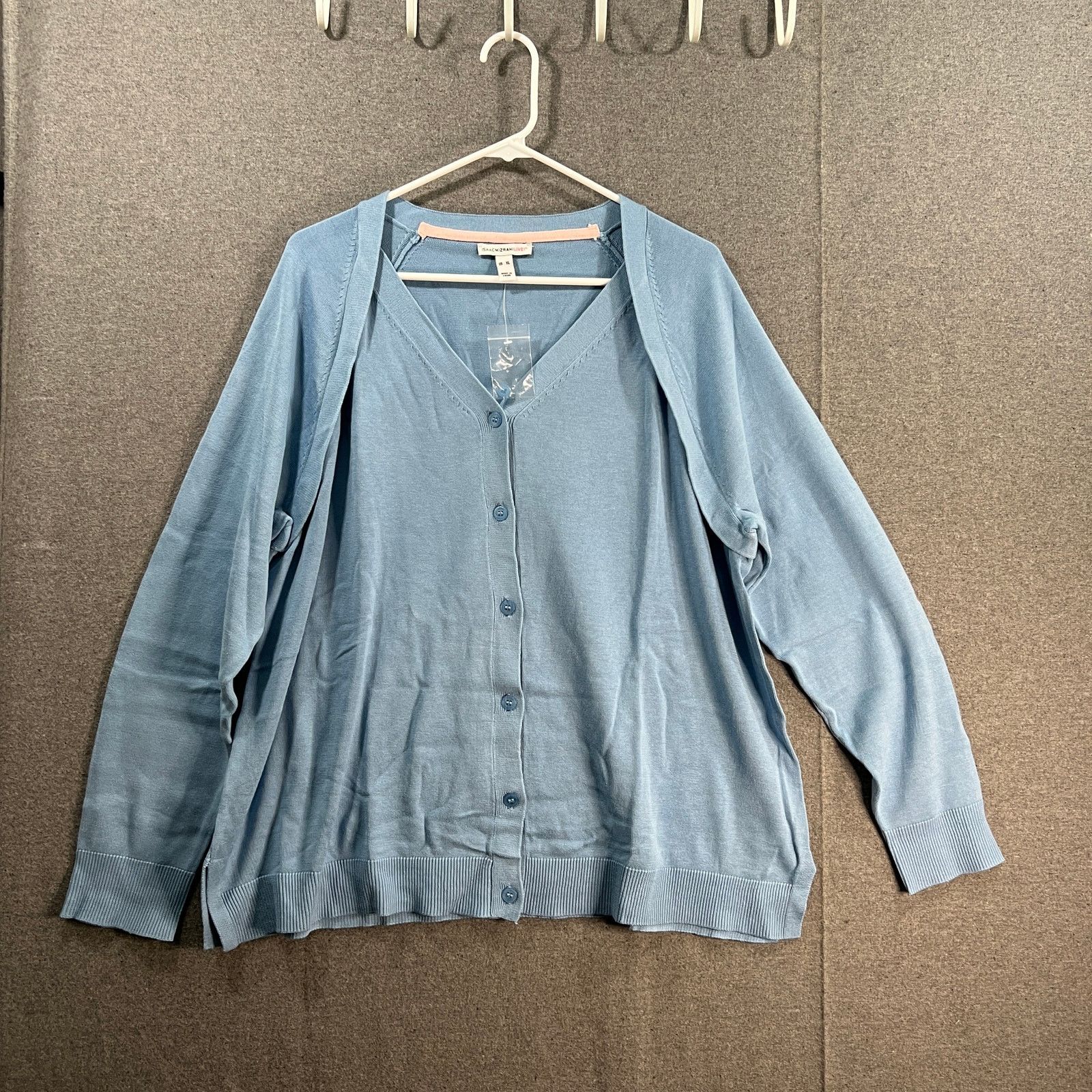 Isaac Mizrahi Isaac Mizrahi Live! Button Front sweater with Lave Size XL / US 12-14 / IT 48-50 - 1 Thumbnail