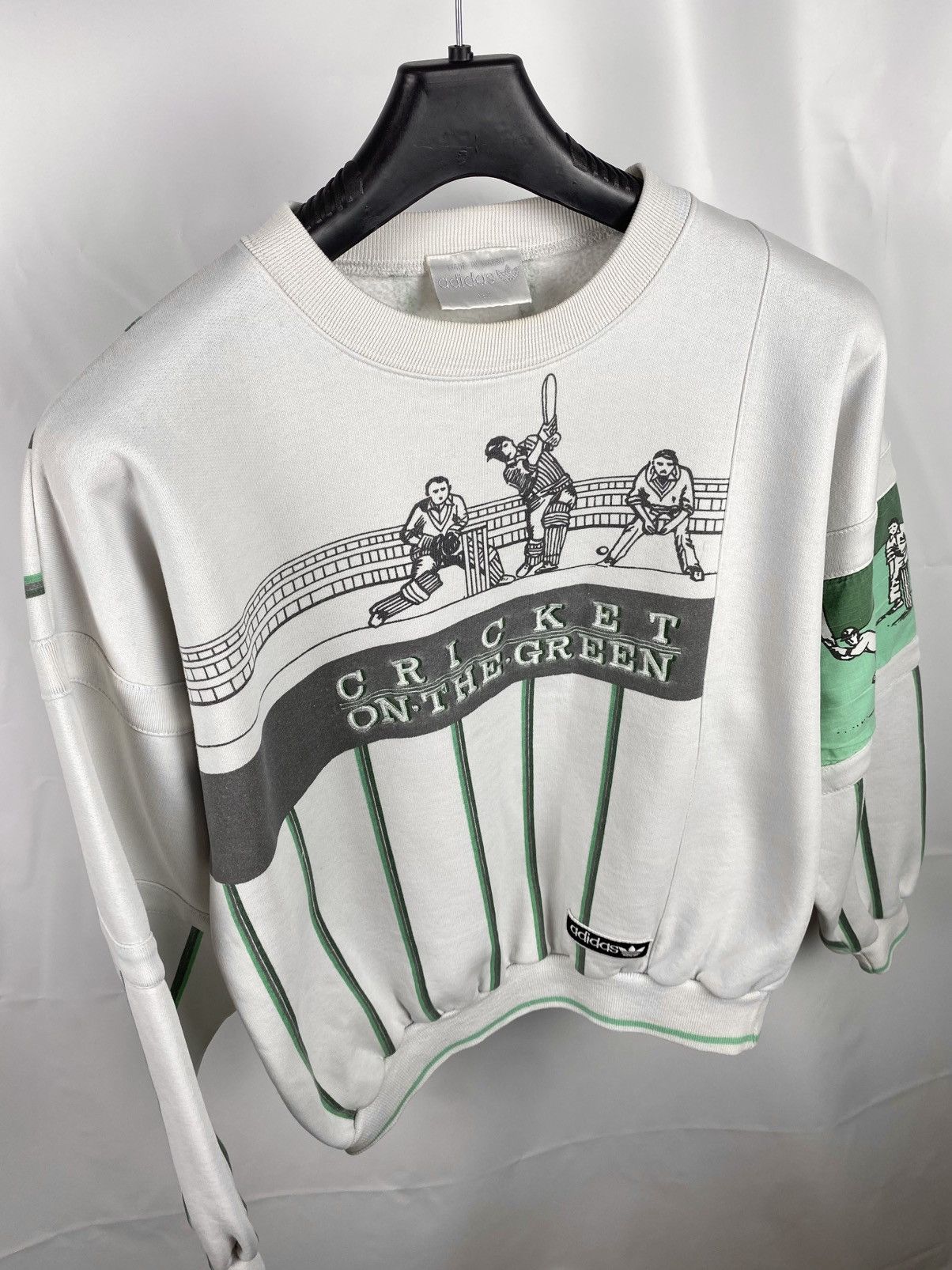 Adidas × Vintage Adidas Vintage 80s Greenewall Cricket Team Sweatshirt 162 S Size US S / EU 44-46 / 1 - 8 Thumbnail