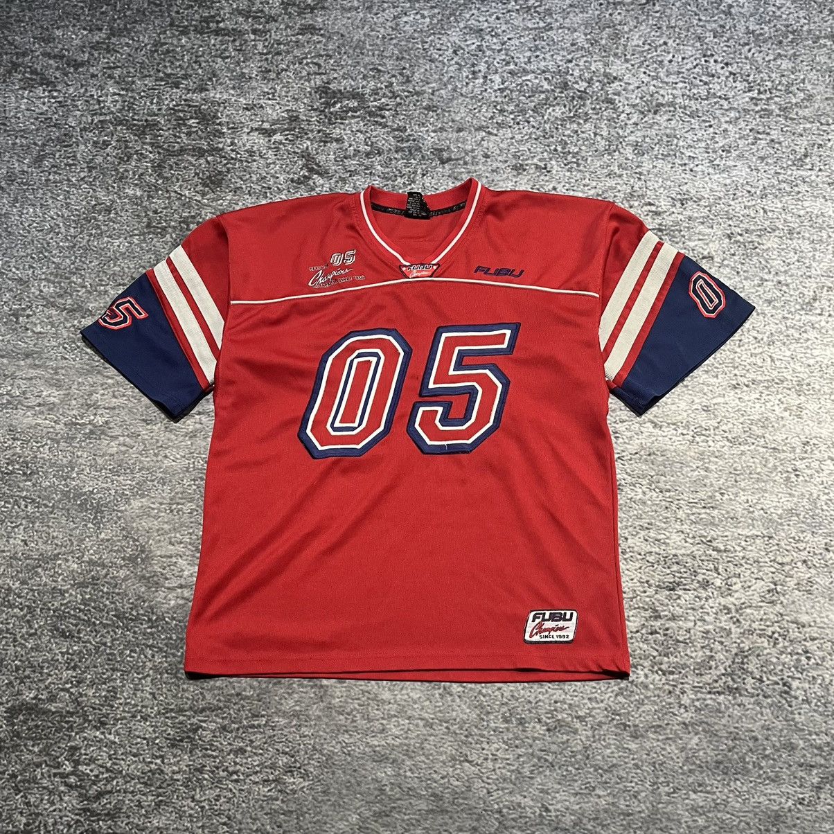Fubu Vintage Y2K FUBU 05 Jersey Hip-Hop Skater Red Blue Large Size US L / EU 52-54 / 3 - 1 Thumbnail