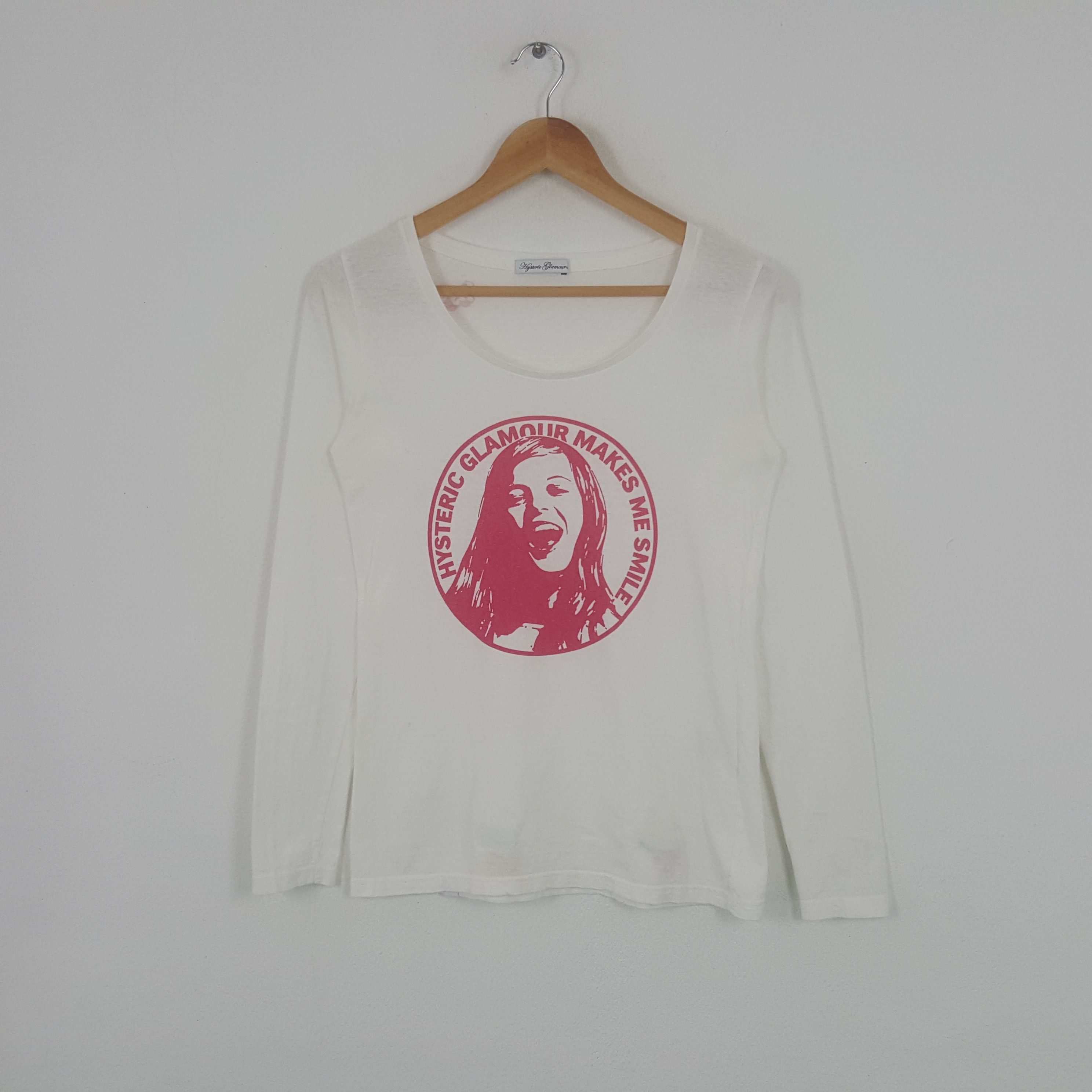 Hysteric Glamour × Japanese Brand × Vintage Vintage Hysteric Glamour Makes Me Smile Long Sleeve tshirt Size XS / US 0-2 / IT 36-38 - 1 Thumbnail