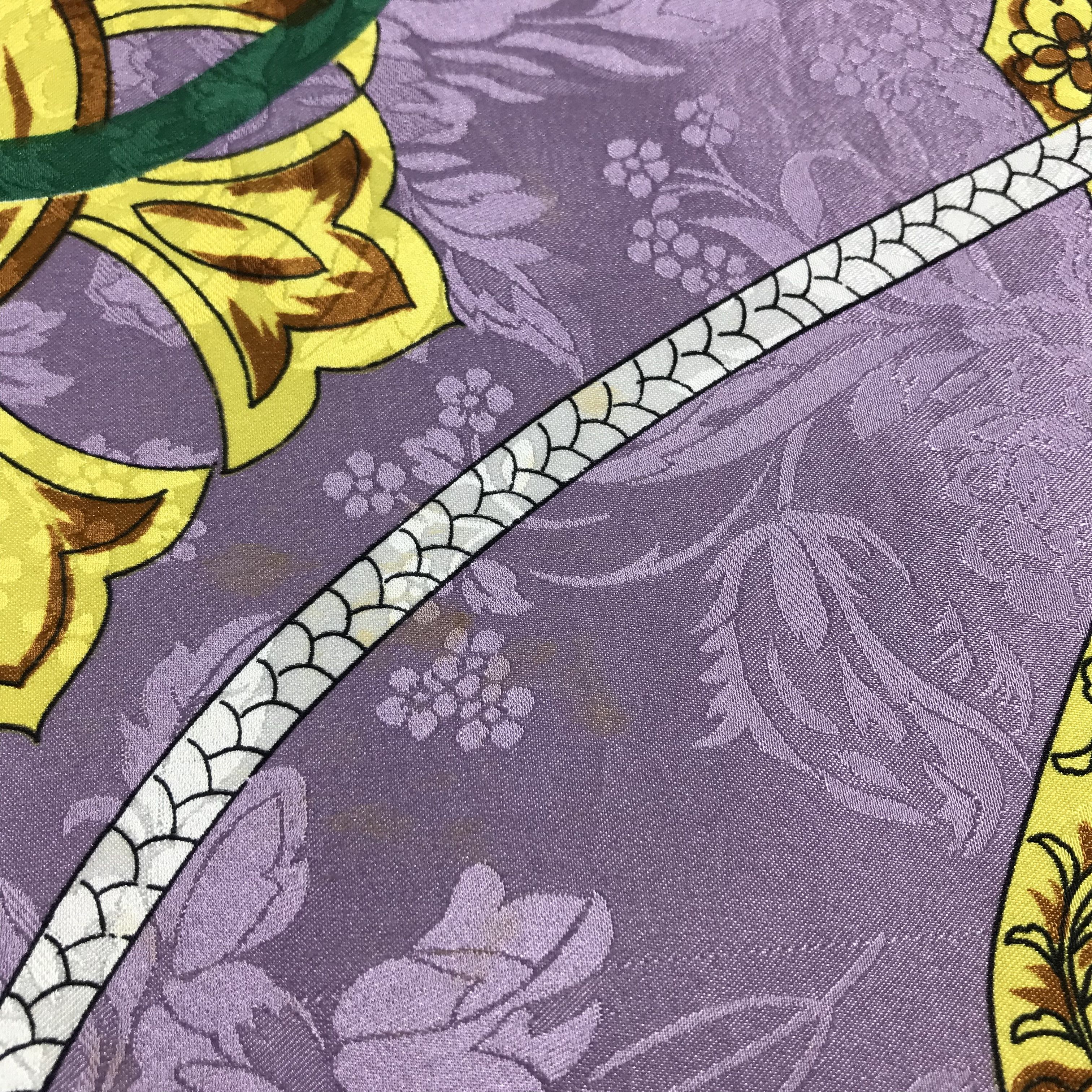 Japanese Brand Kyorin Luxury Floral Silk Scarf M125 Size ONE SIZE - 6 Thumbnail