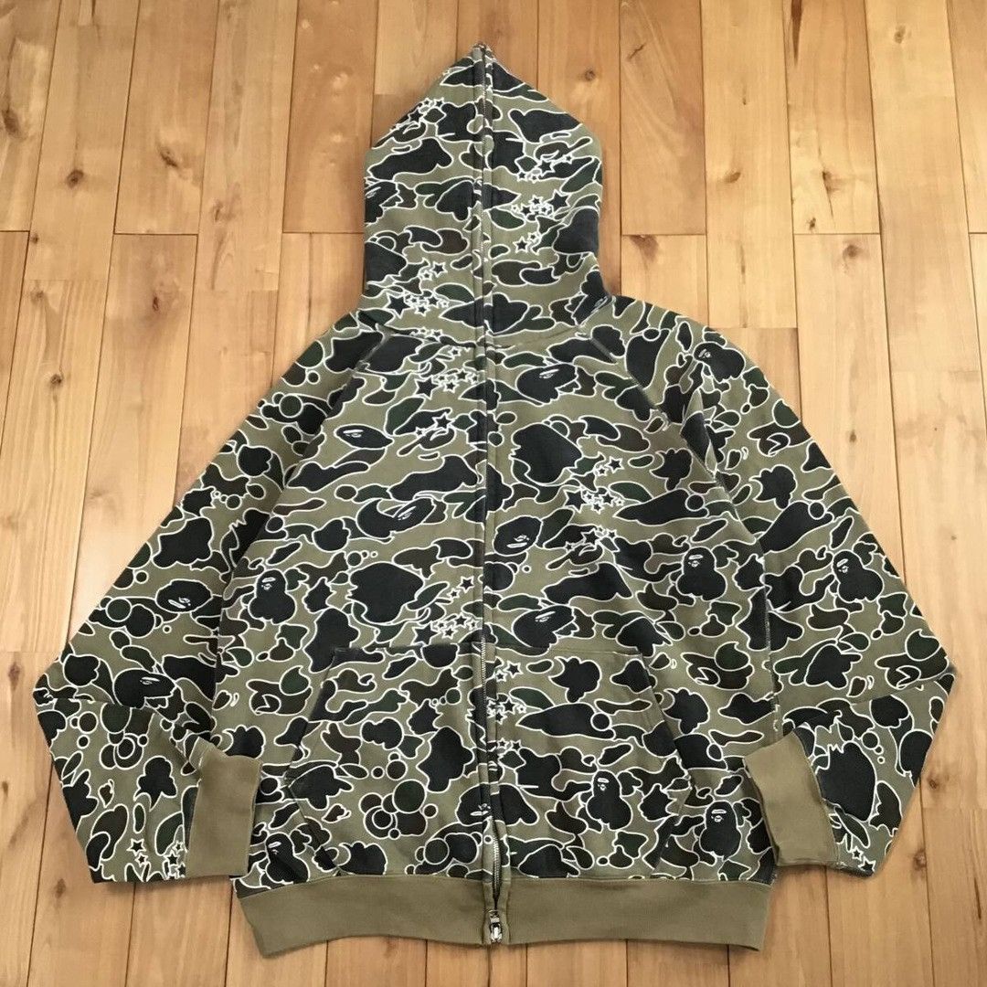 Bape 🔥Kyoto Limited🔥 ABC camo Gray Full Zip Hoodie BAPE ape