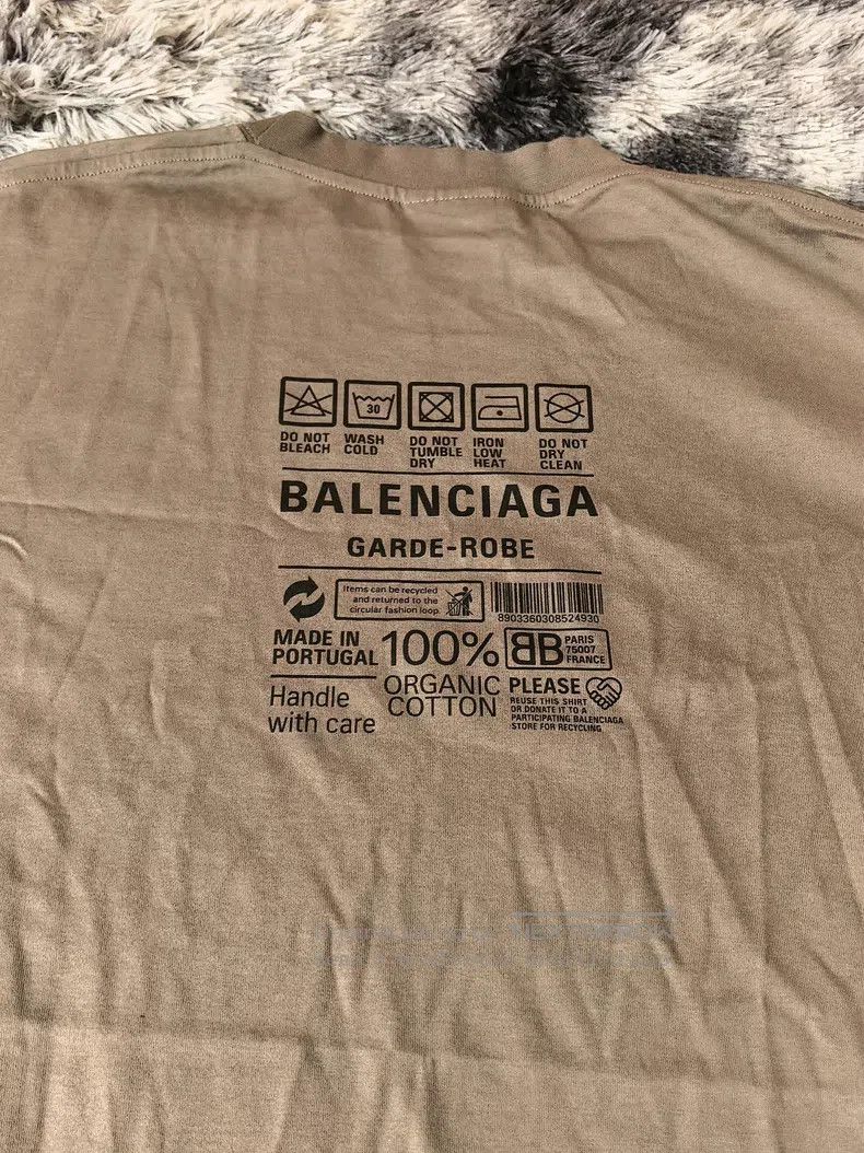 Balenciaga Balenciaga Letter印花 Cotton Round Neck Short Sleeve T-Shirt Size US L / EU 52-54 / 3 - 1 Thumbnail