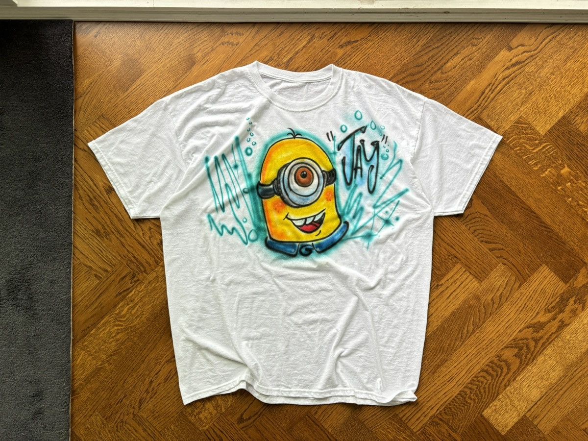 Band Tees Y2K Minions Airbrush Tee Despicable Me Gru Hand Painted Size US XL / EU 56 / 4 - 2 Thumbnail