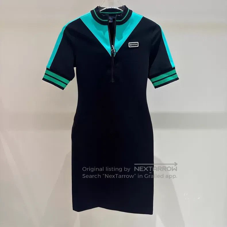 Louis Vuitton Louis Vuitton Contrasting stripe-trimmed short-sleeve dres Size XXS / US 00 / IT 34 - 1 Thumbnail