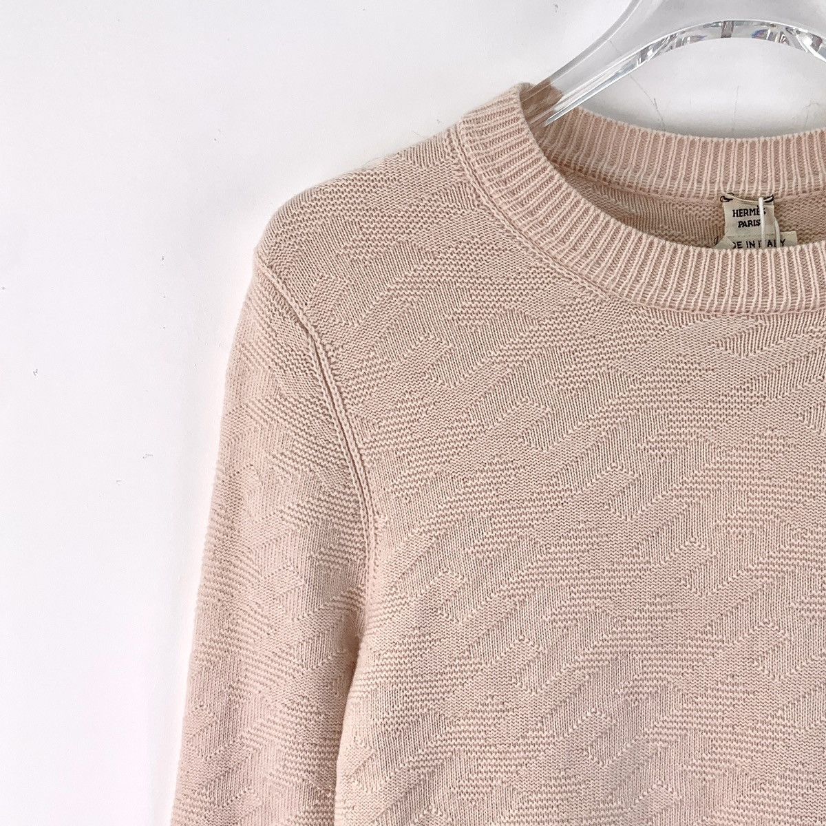 Hermes Hermes Allover Jacquard Wool Long Sleeve Knit Sweater K26WX Size XXS / US 00 / IT 34 - 3 Thumbnail