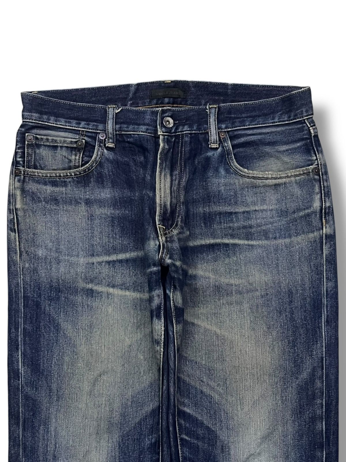 Uniqlo Vintage Uniqlo Japan - Faded Wash, Distressed Denim Size US 33 - 4 Thumbnail