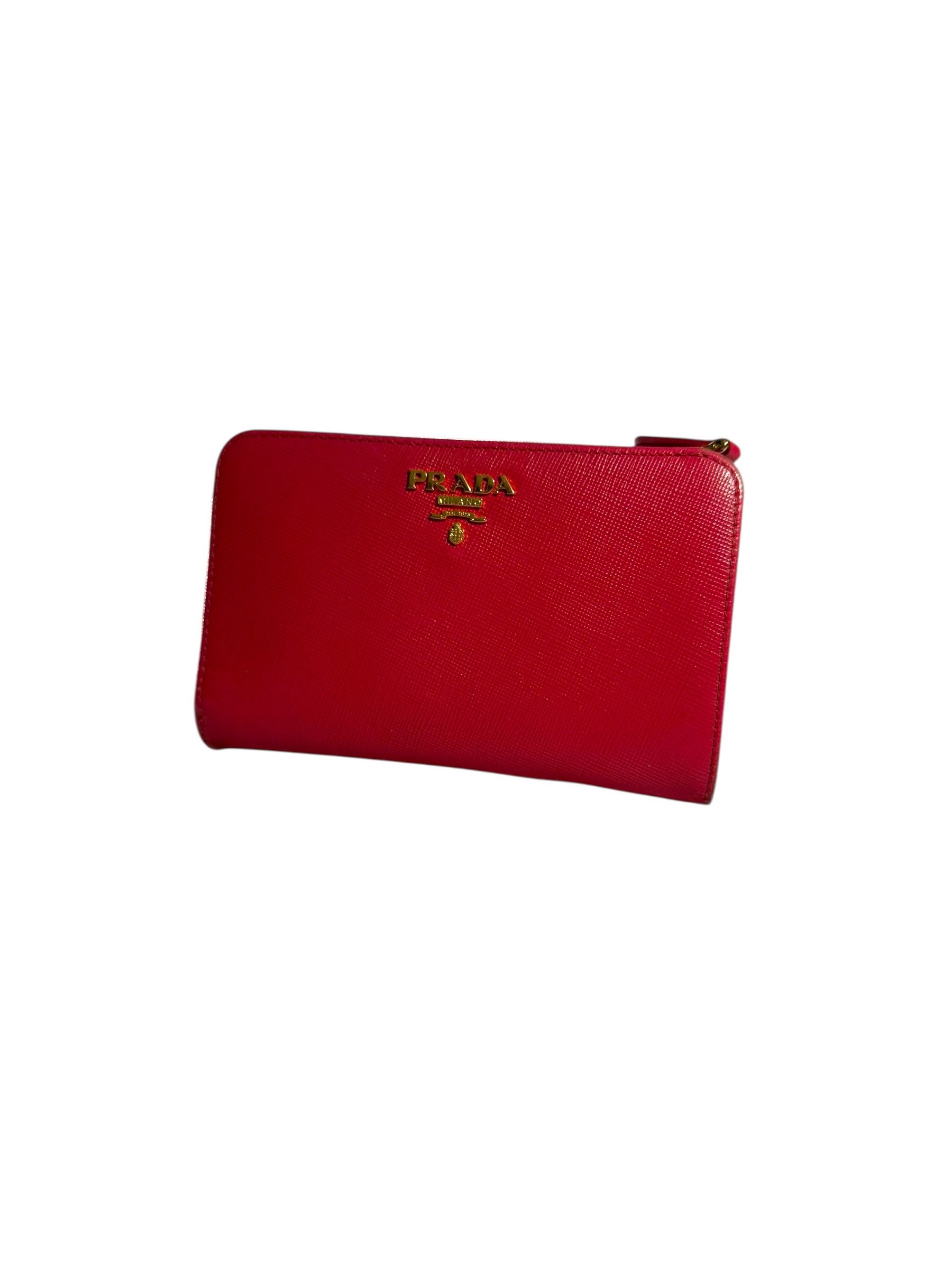Prada Vintage Prada Saffiano Compact Wallet Size ONE SIZE - 1 Thumbnail