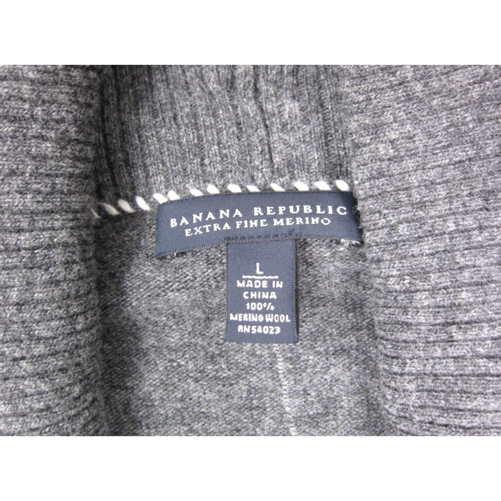 Banana Republic Banana Republic Cardigan Womens Large L Gray Merino Wool Knit Button Up Sweater Size L / US 10 / IT 46 - 3 Thumbnail
