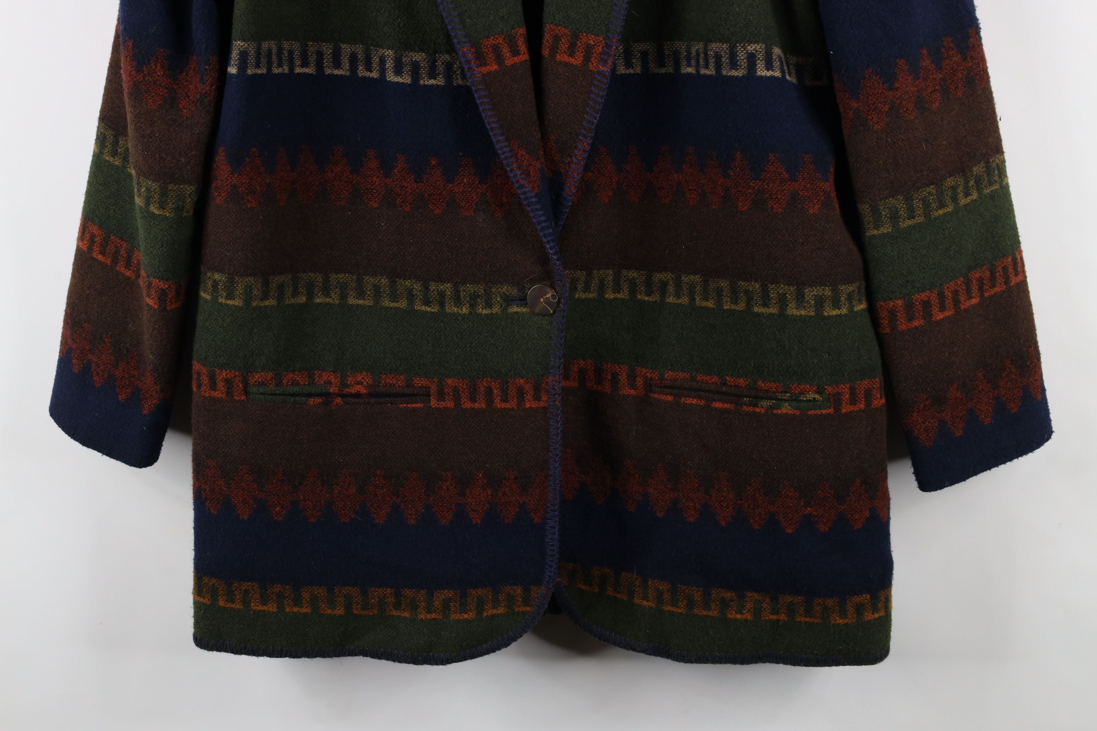 Vintage Vintage 90s Streetwear Rainbow Southwestern Blazer Jacket Size L / US 10 / IT 46 - 3 Thumbnail