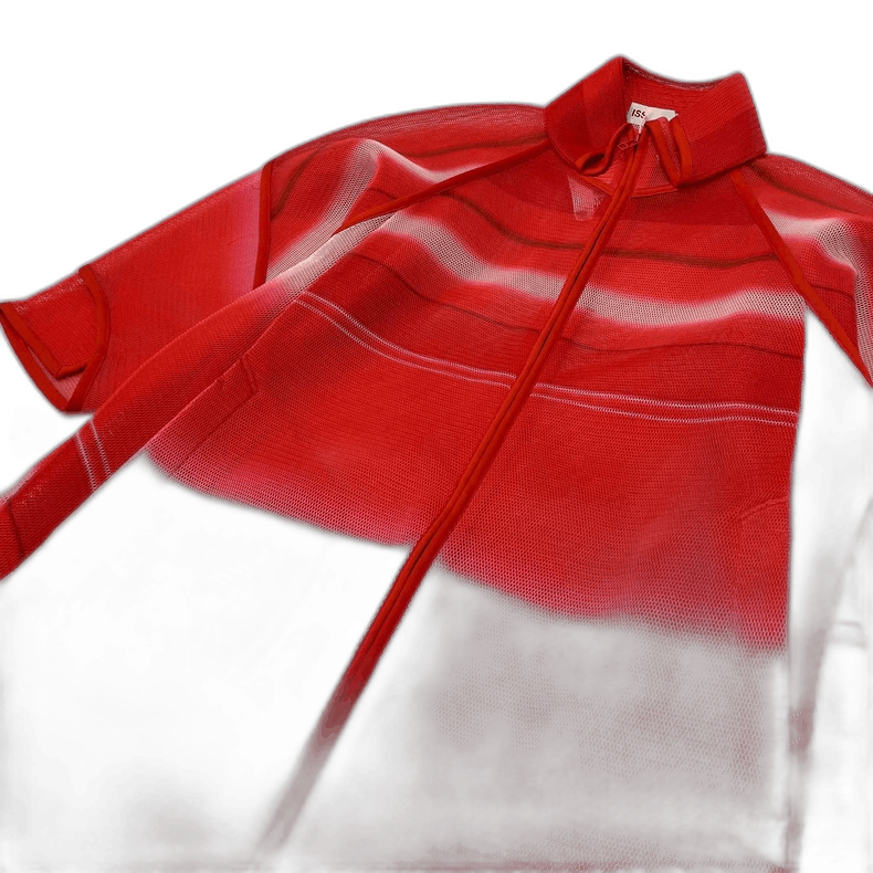 Issey Miyake Issey Miyake Red Gradient Long Coat Size ONE SIZE - 1 Thumbnail