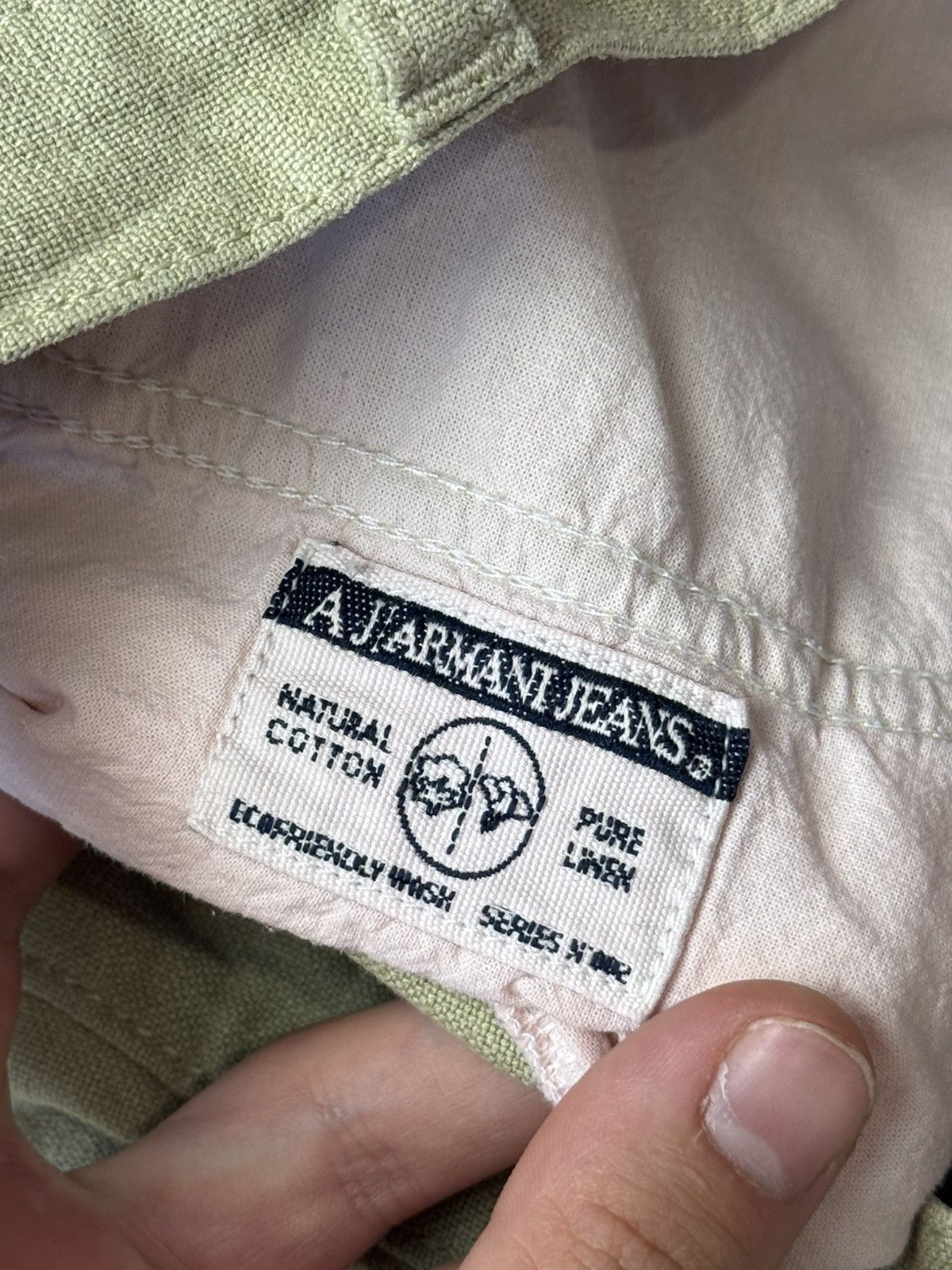 Armani Vintage Armani Jeans Linen Pants Metal Logo Old Money Size US 32 / EU 48 - 20 Thumbnail