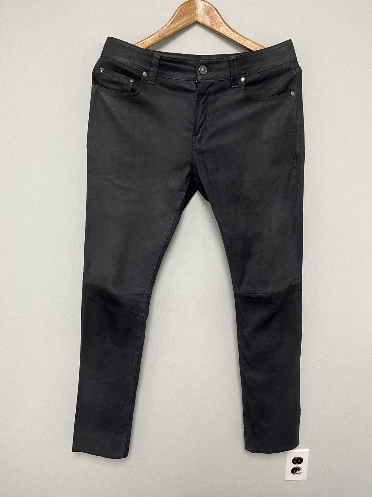 John Varvatos Leather Rockstar Jeans. 30 Size US 30 / EU 46 - 4 Thumbnail