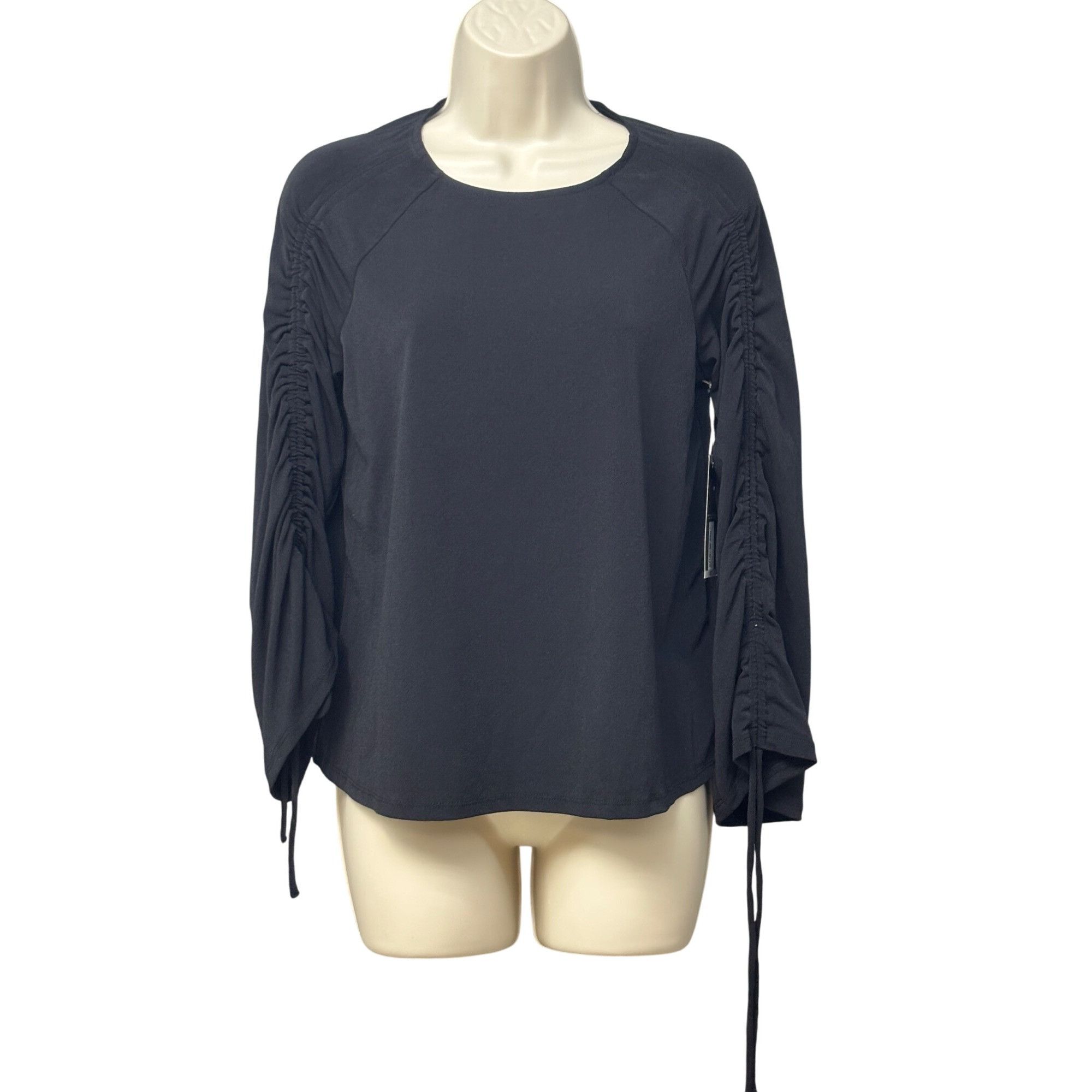 Worthington Worthington Women’s Tie-ruched Reglan sleeve Jersey Blouse, Size XS / US 0-2 / IT 36-38 - 13 Thumbnail