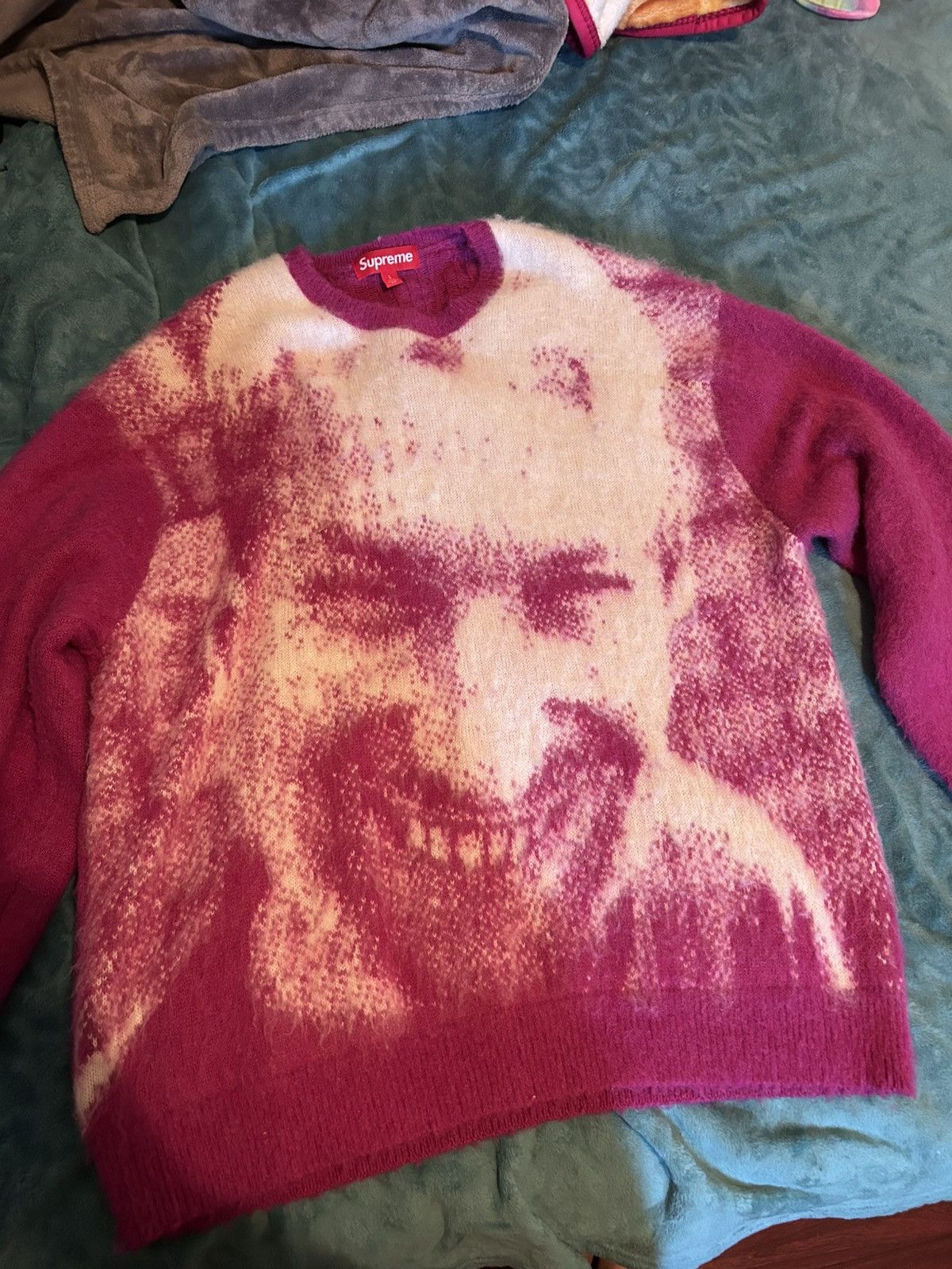 Supreme Supreme x Aphex Twin Pink Mohair Sweter | Grailed