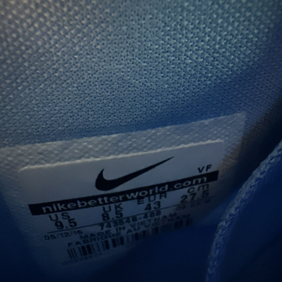 Nike Nike Air Force 1 Hi Retro QS University Blue Men’s 9.5 UNC Size US 9.5 / EU 42-43 - 6 Thumbnail