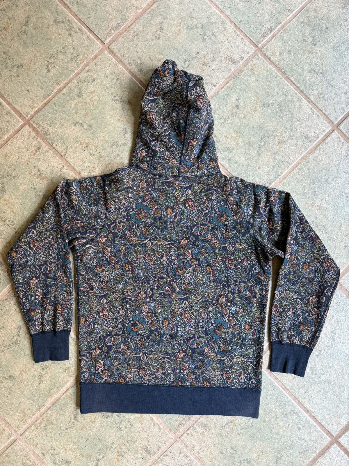 Supreme 2011 Supreme Paisley Hoodie Pullover Navy Blue Size US M / EU 48-50 / 2 - 2 Thumbnail