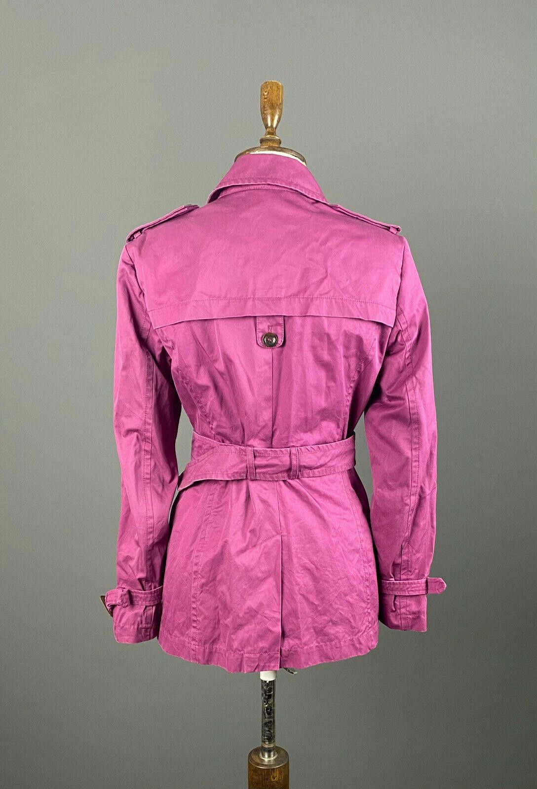 Designer Weekend Max Mara Purple Cotton Double Trench Coat Size 1 Size M / US 6-8 / IT 42-44 - 7 Thumbnail