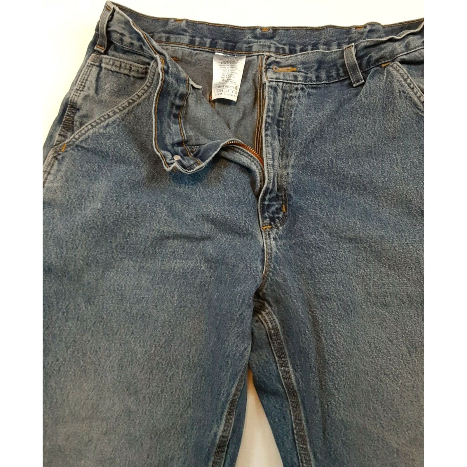 Carhartt VINTAGE Carhartt Jeans Work Blue Bootcut Mens 36x30 90s Blue Regular Mens Size US 36 / EU 52 - 4 Thumbnail