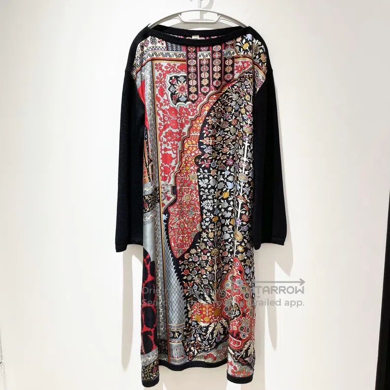 Hermes Hermes Patchwork floral long-sleeve dress Size XS / US 0-2 / IT 36-38 - 2 Thumbnail