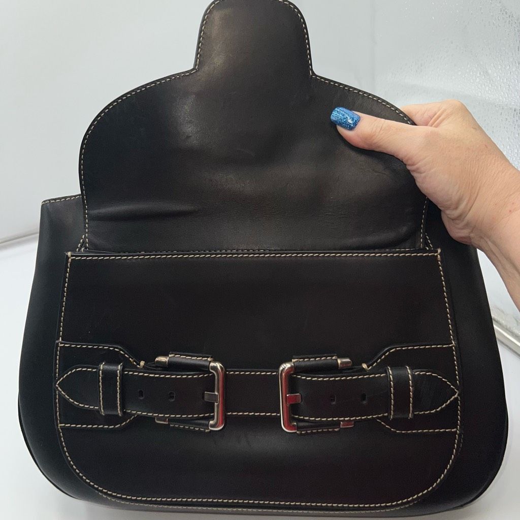 Bally Bally Saddle Leather Buckle Trim Shoulder Bag Made in Switzerland Size ONE SIZE - 9 Thumbnail