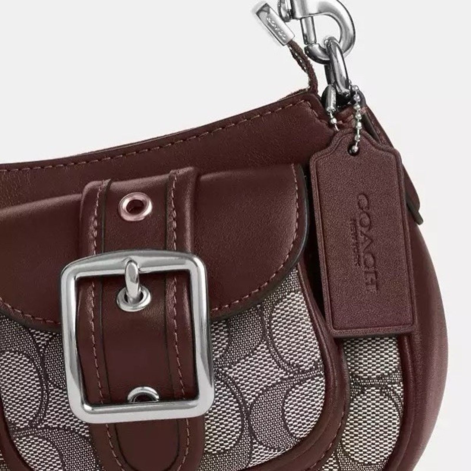 Coach NWT Coach Ashton Bag Signature Jacquard CBJ00 Oak/Maple Size ONE SIZE - 12 Thumbnail