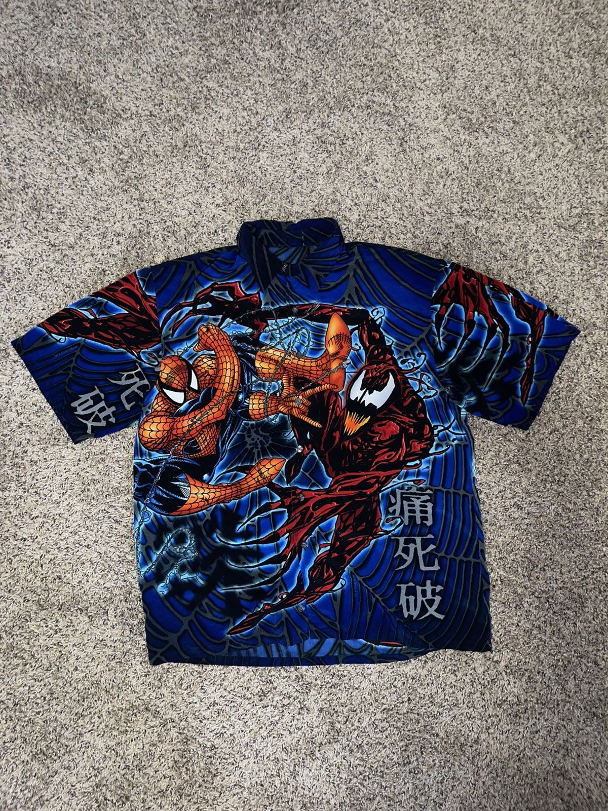 Vintage Spiderman x Venom Button Up Size US XXL / EU 58 / 5 - 1 Thumbnail