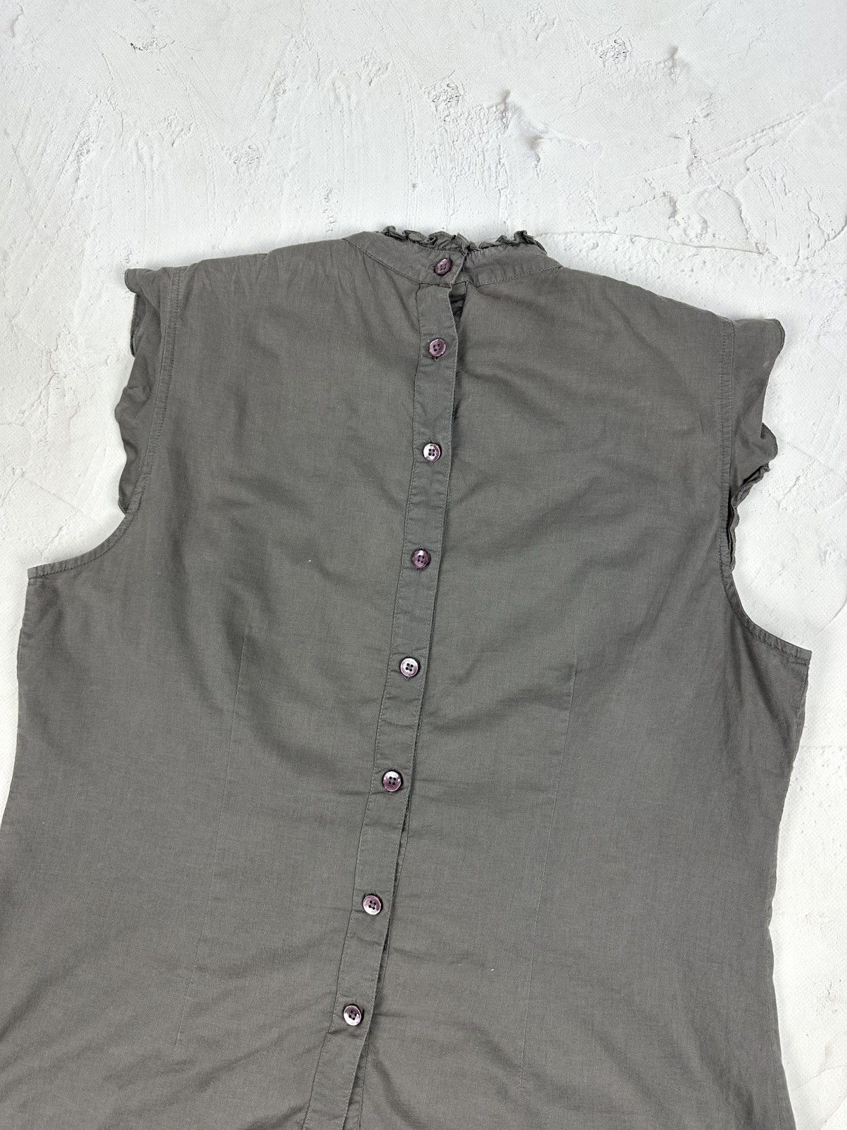 Beauty Beast × Japanese Brand × Vintage Vintage Grey Pleated Blouse Size XL / US 12-14 / IT 48-50 - 5 Thumbnail