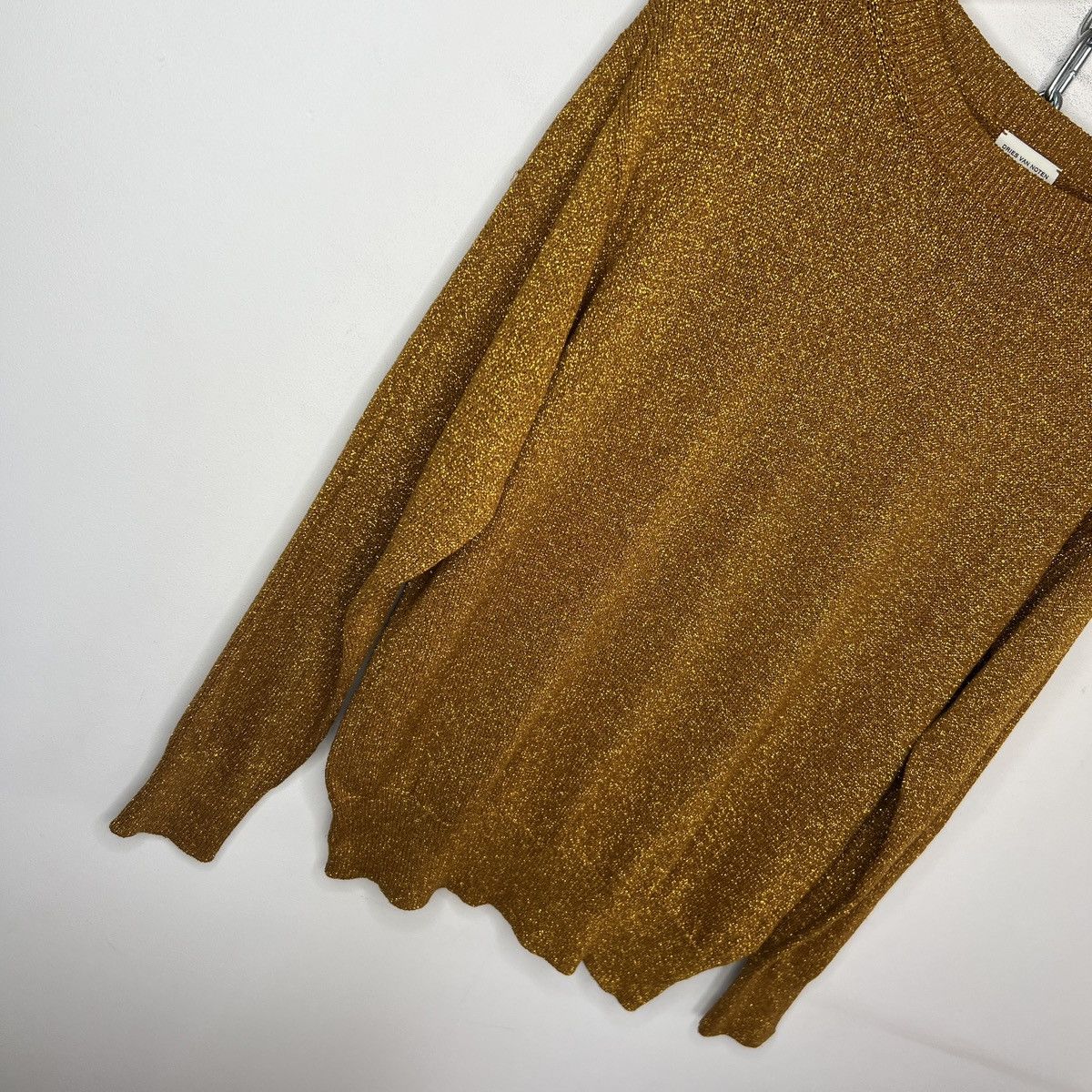 Dries Van Noten Dries Van Noten Gold Glitter Sweater Jumper Size S / US 4 / IT 40 - 3 Thumbnail