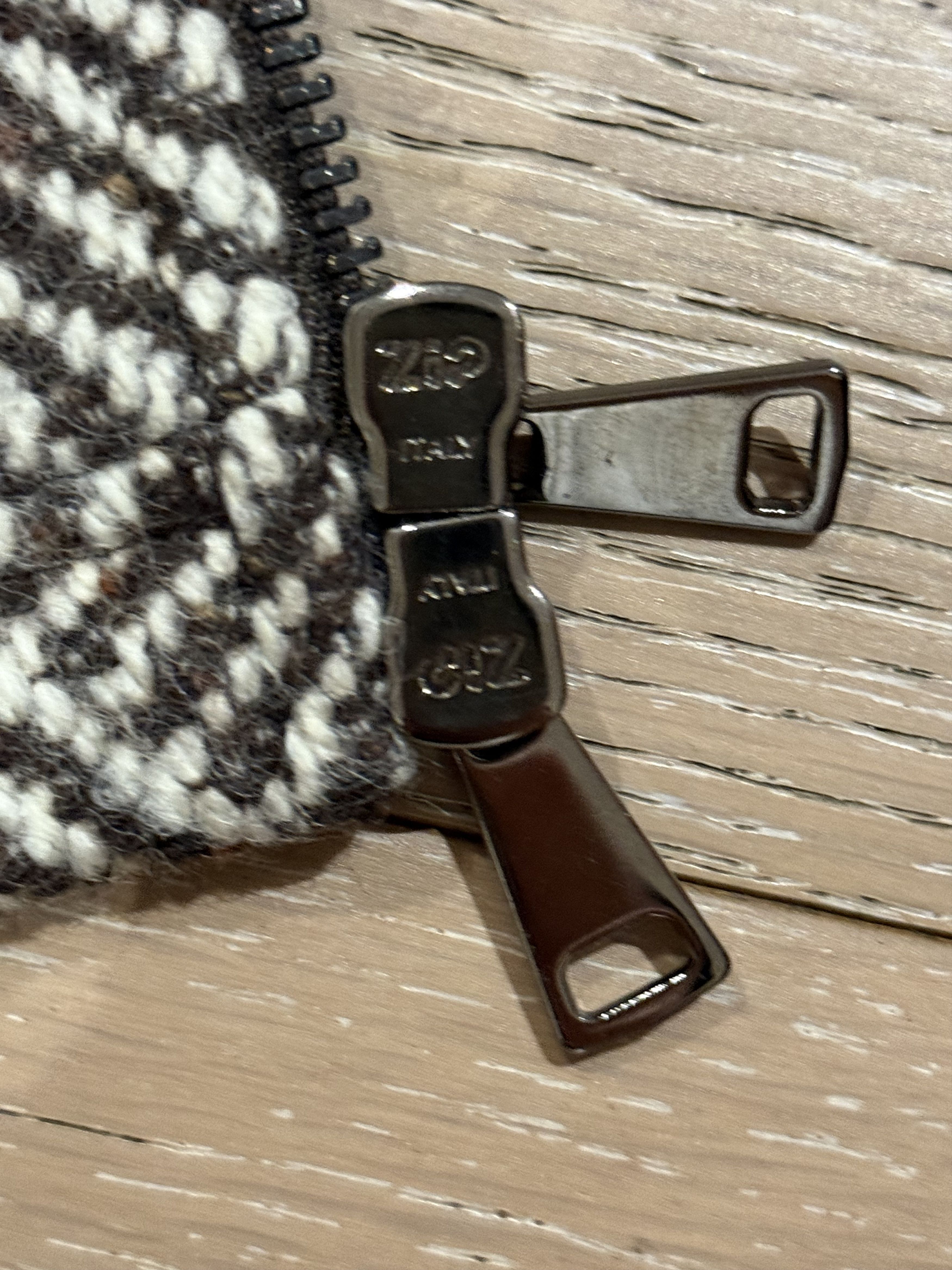 Ojardorf 💚 O. FILES Chess Wool Jacket in Mocha/Cream Small NEW Size US S / EU 44-46 / 1 - 22 Thumbnail