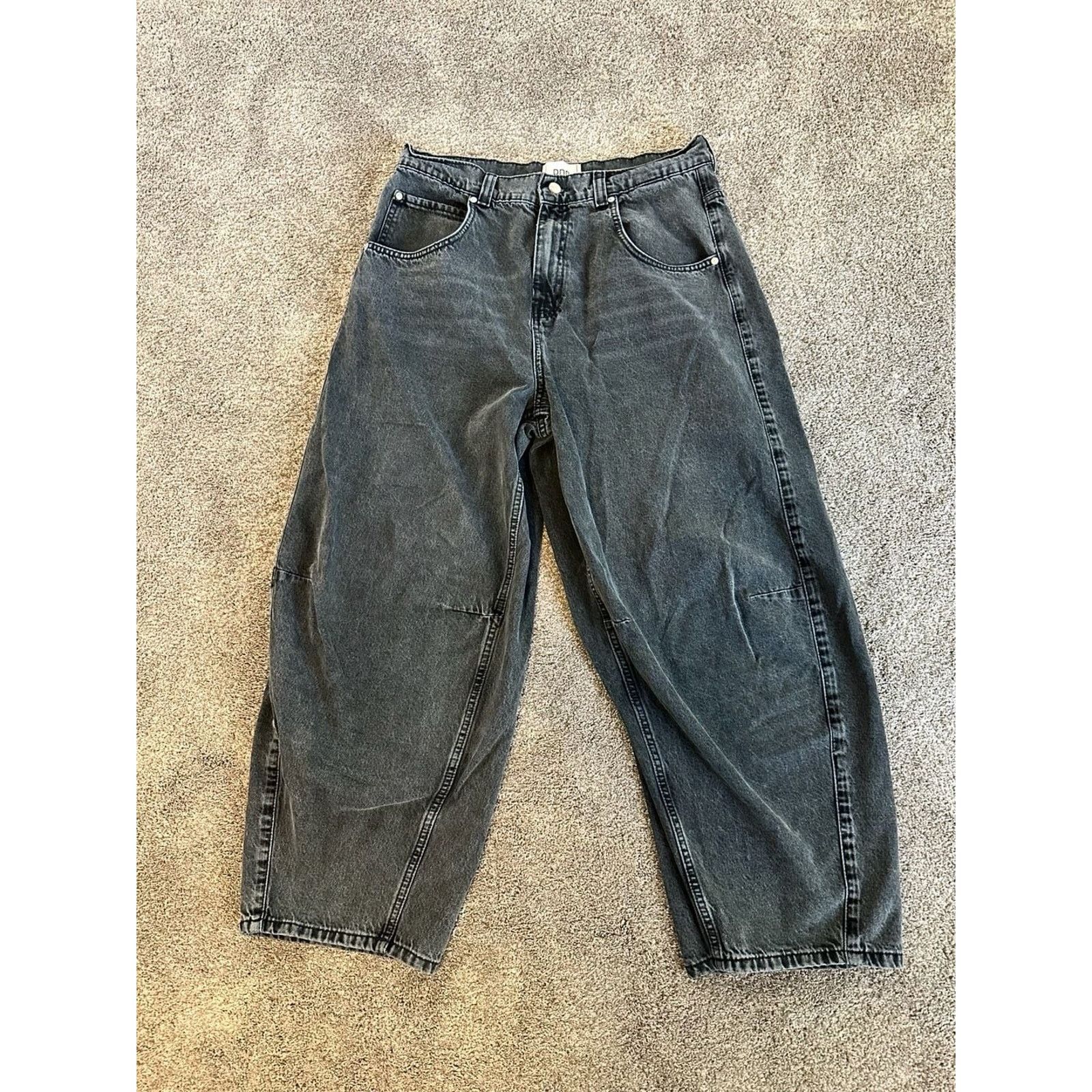 Bdg BDG Rih Mid-Rise Balloon Baggy Jeans Washed Black Size 31 Size 31" - 1 Thumbnail